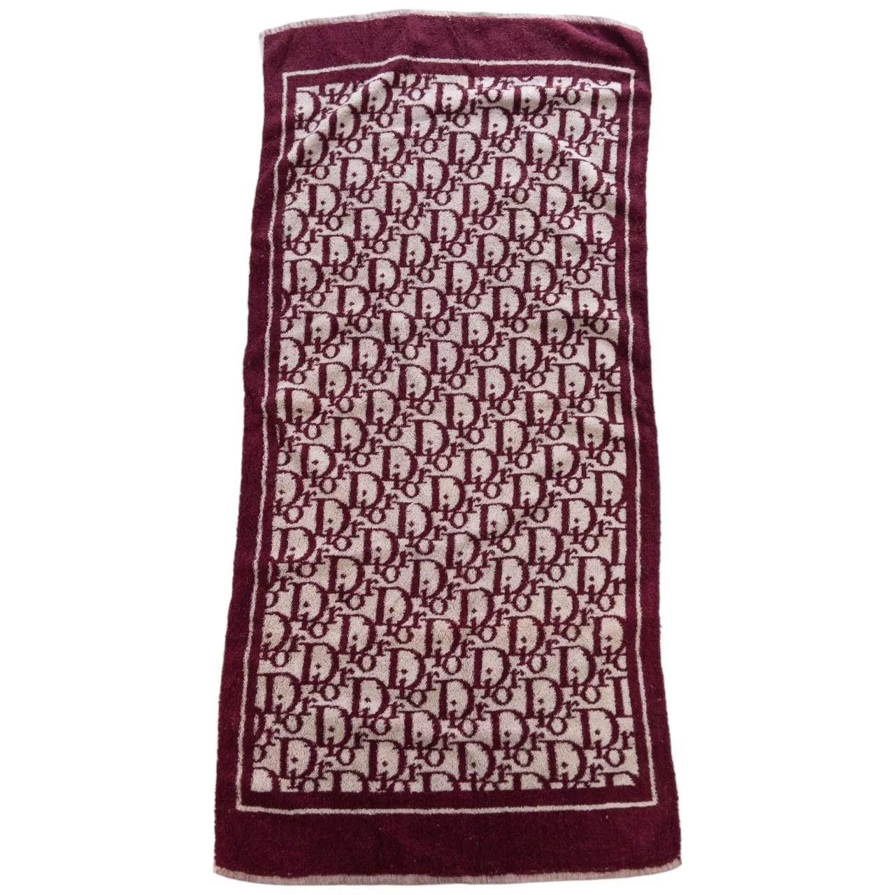 Dior Miscellaneous Vintage Christian Dior Monogram Towel Red