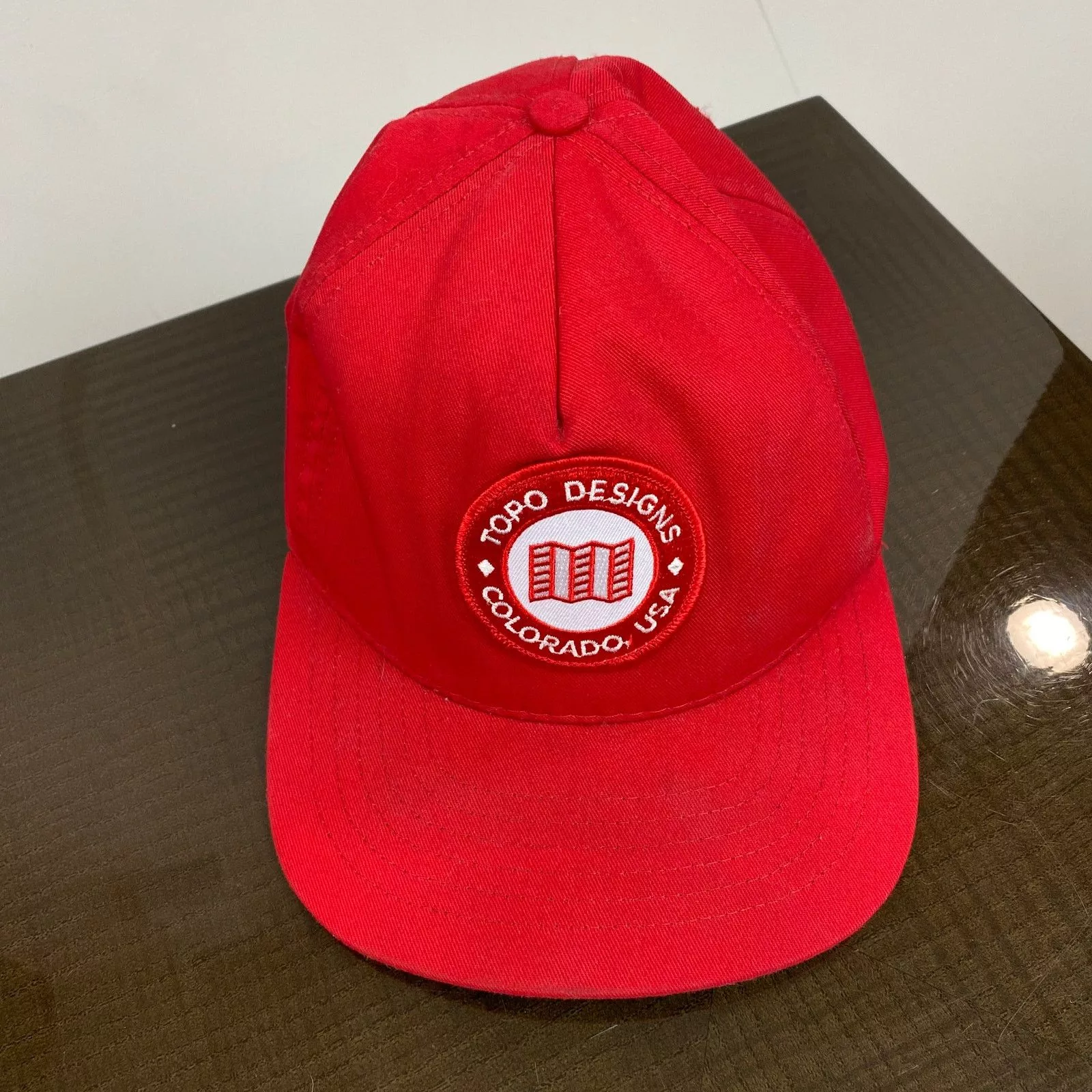 Topo Designs Hats Topo Designs Ranger Hat Leather Strap Adjustable Red