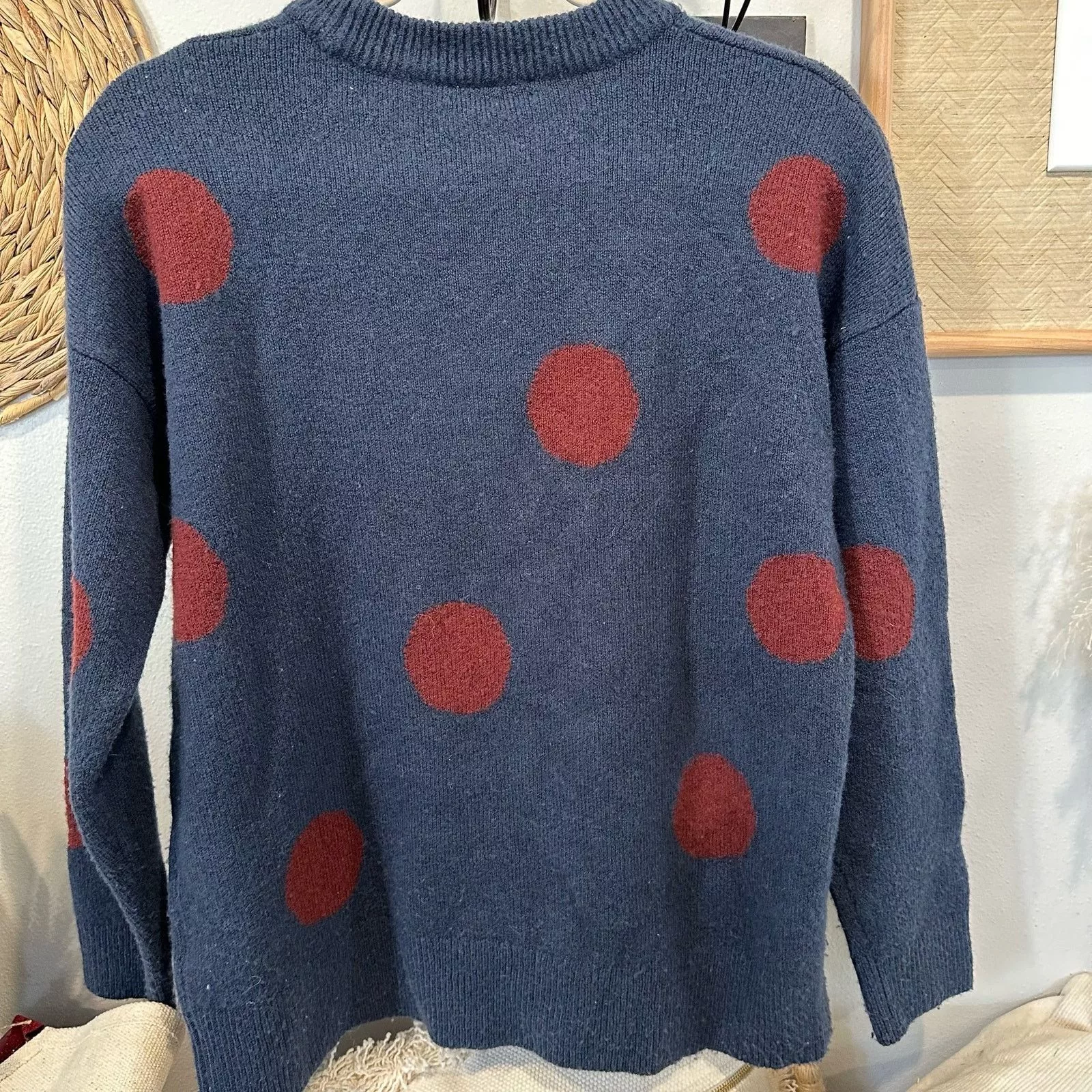 Madewell Sweaters Madewell Dot Graystone Pullover Sweater - sz S Blue