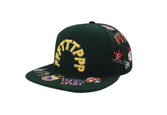 Fuck The Population Hats Fuck The Population FTP League Fitted Hat Green Size 7 7/8