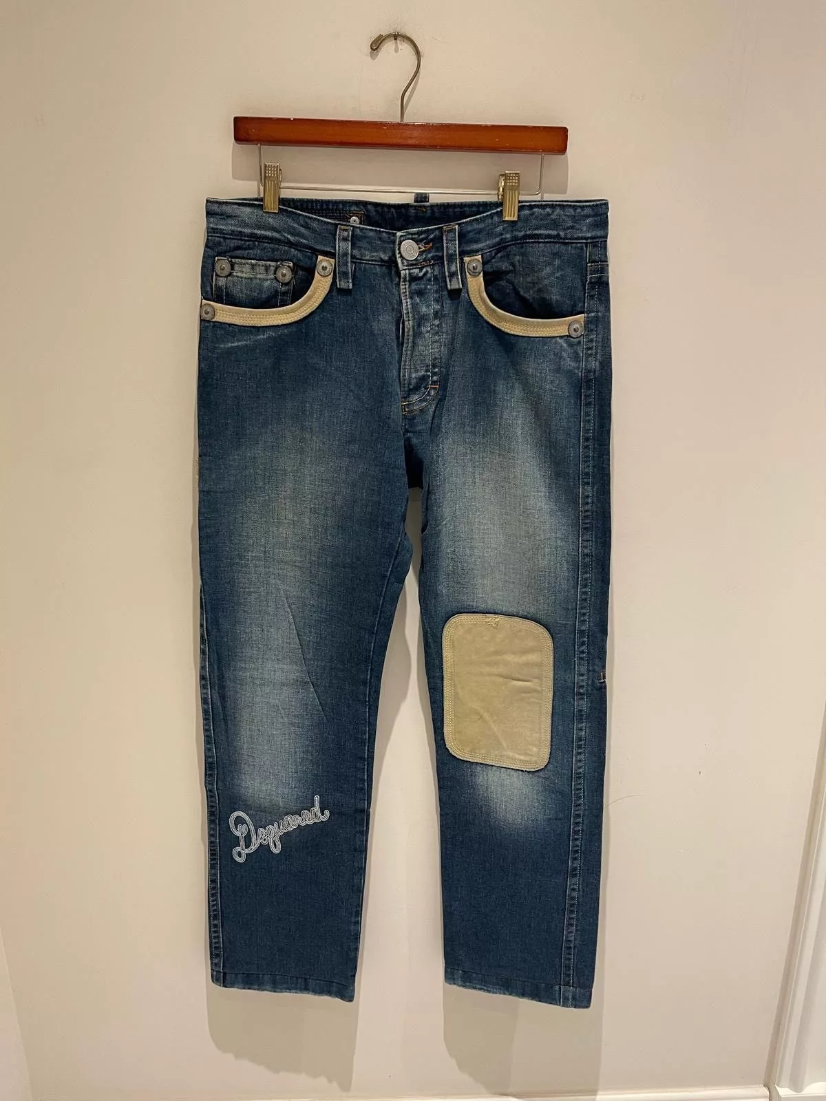 Dsquared2 Denim Dsquared2 Dsquared Vintage Distressed Trousers Blue