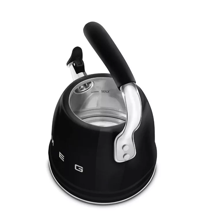 SMEG Whistling Kettle Black