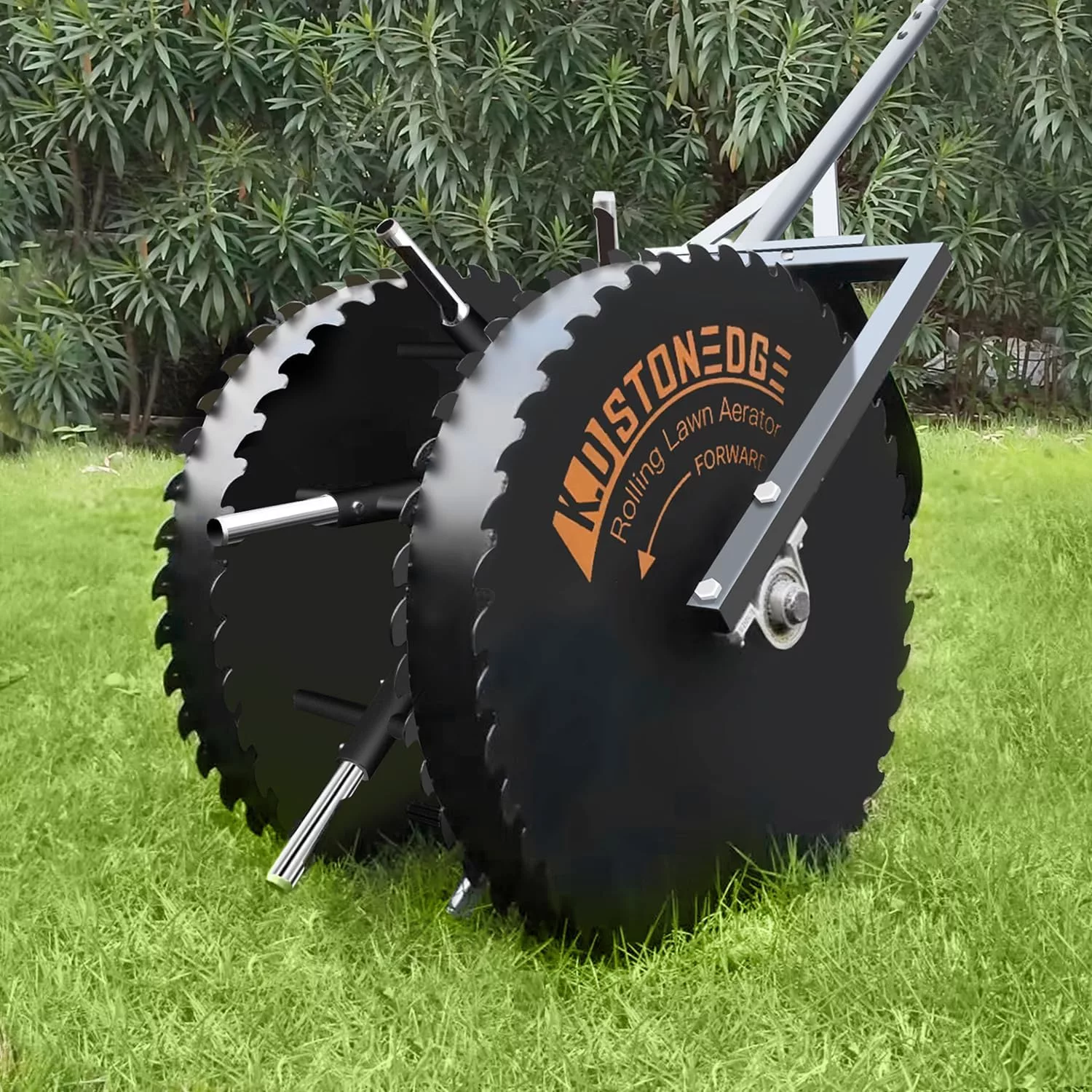 Rolling Lawn Coring Aerator Manual Push Roller Yard Grass Soil Loosening Tool