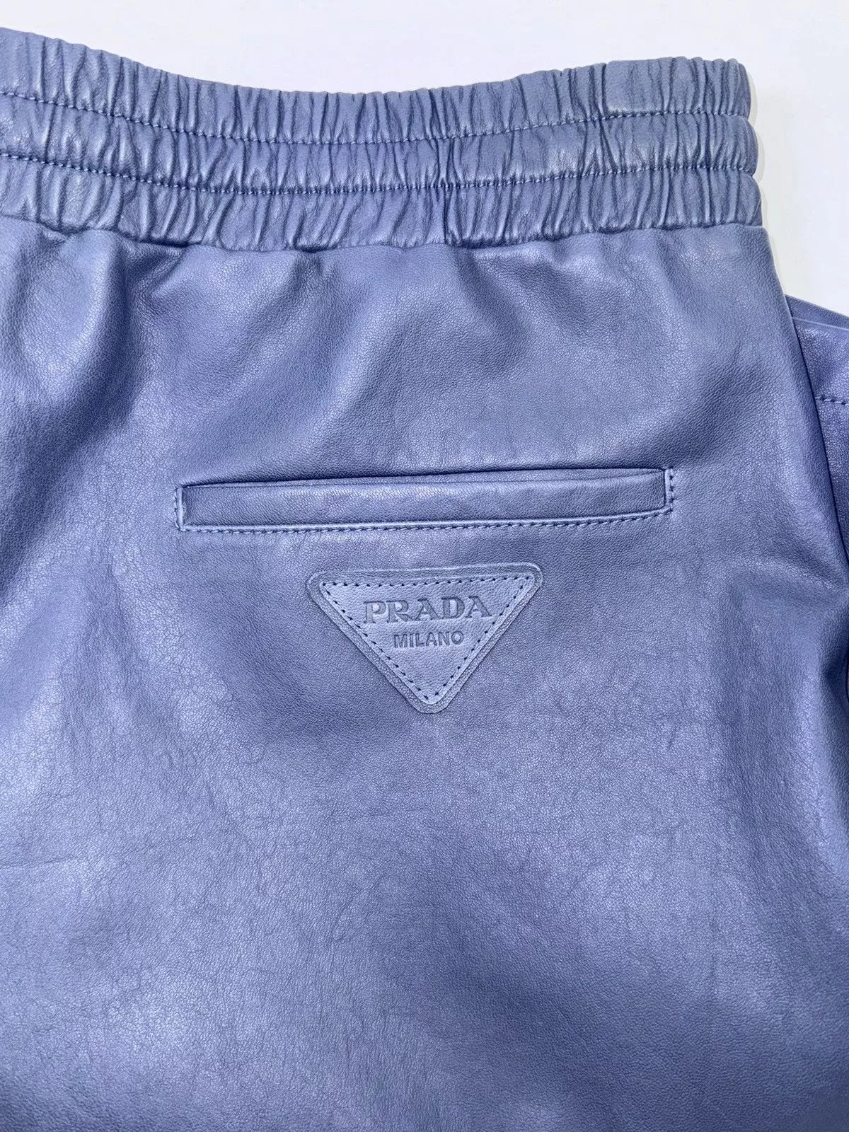 Prada Shorts PRADA LEATHER SHORTS Blue
