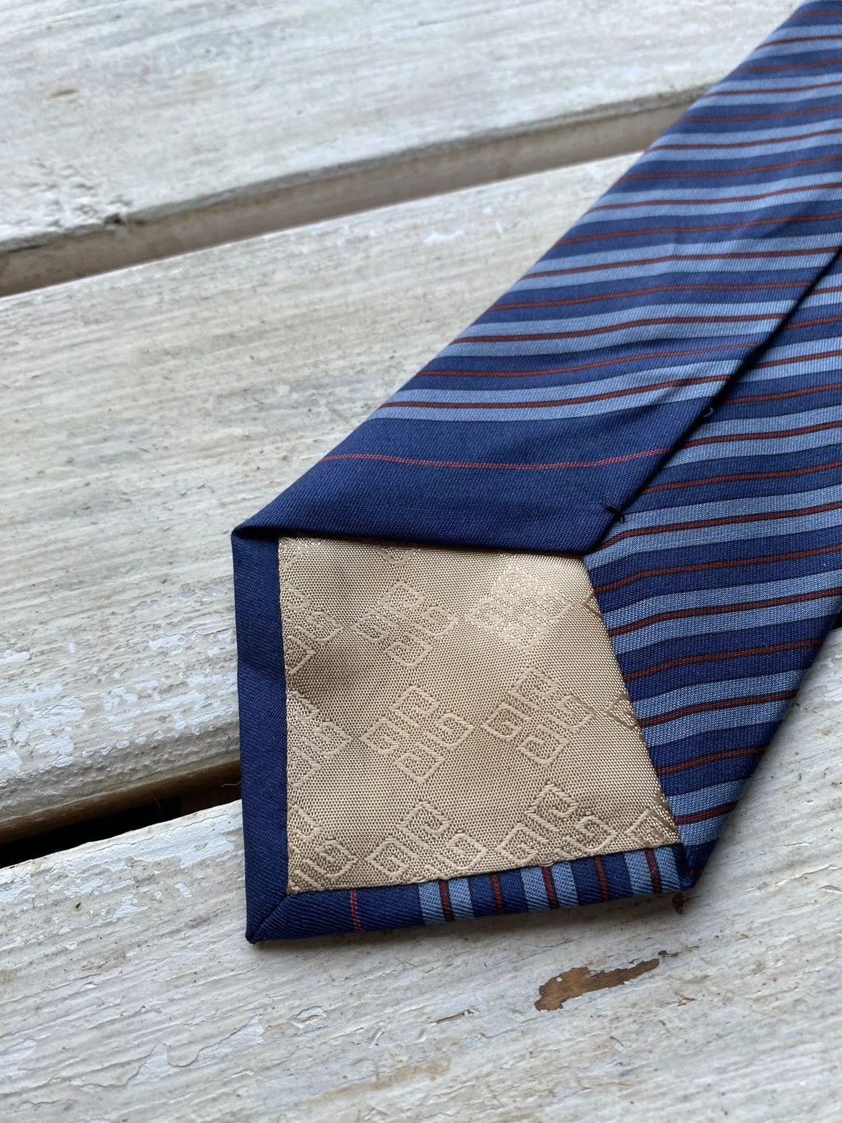 Designer Ties Pocketsquares Designer × Givenchy × Vintage GIVENCHY PARIS SILK VINTAGE TIE Blue