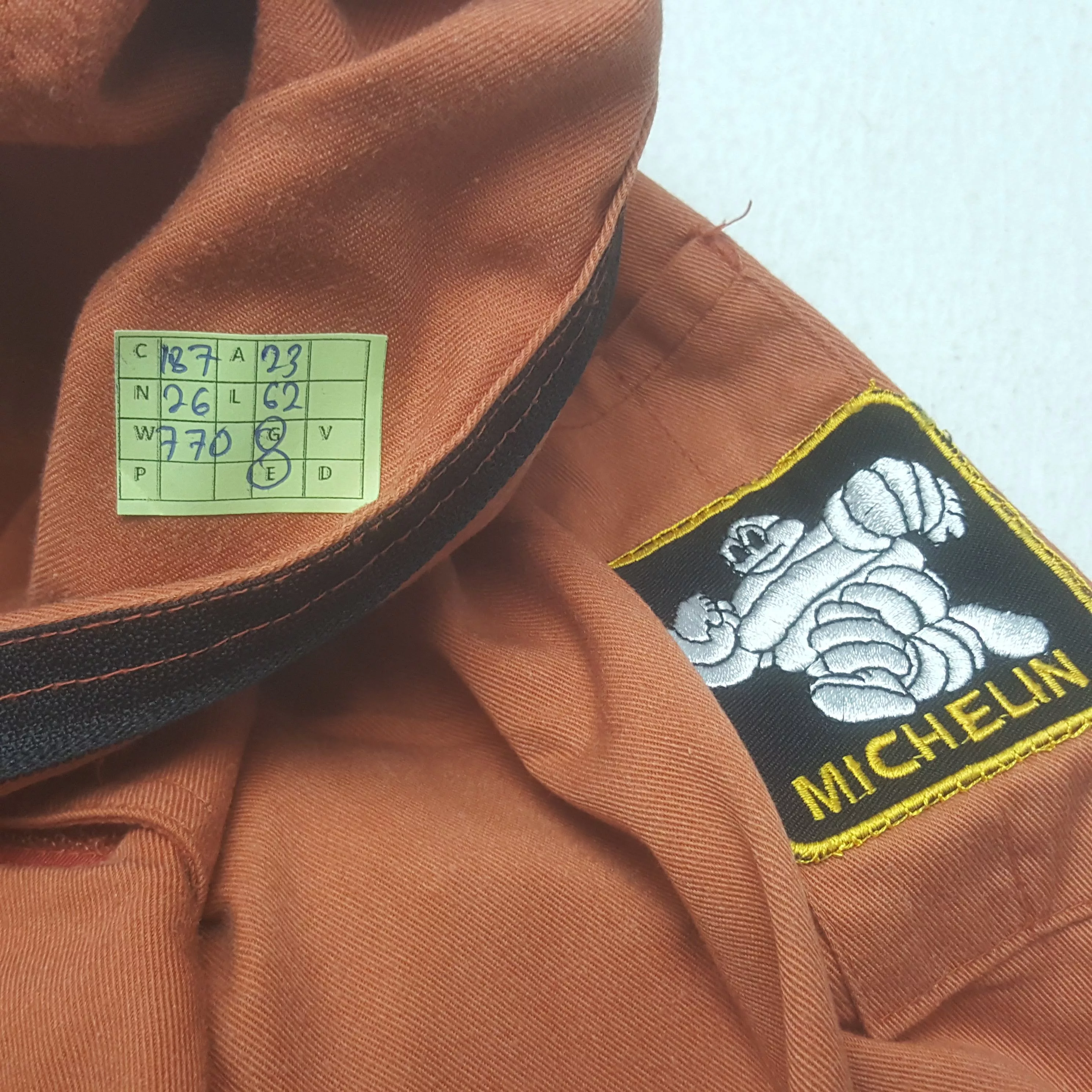 Nirvana Light Jackets Nirvana × Vintage Vintage Nirvana x Michelin Patches Work Coverall Jacket Orange Workwear