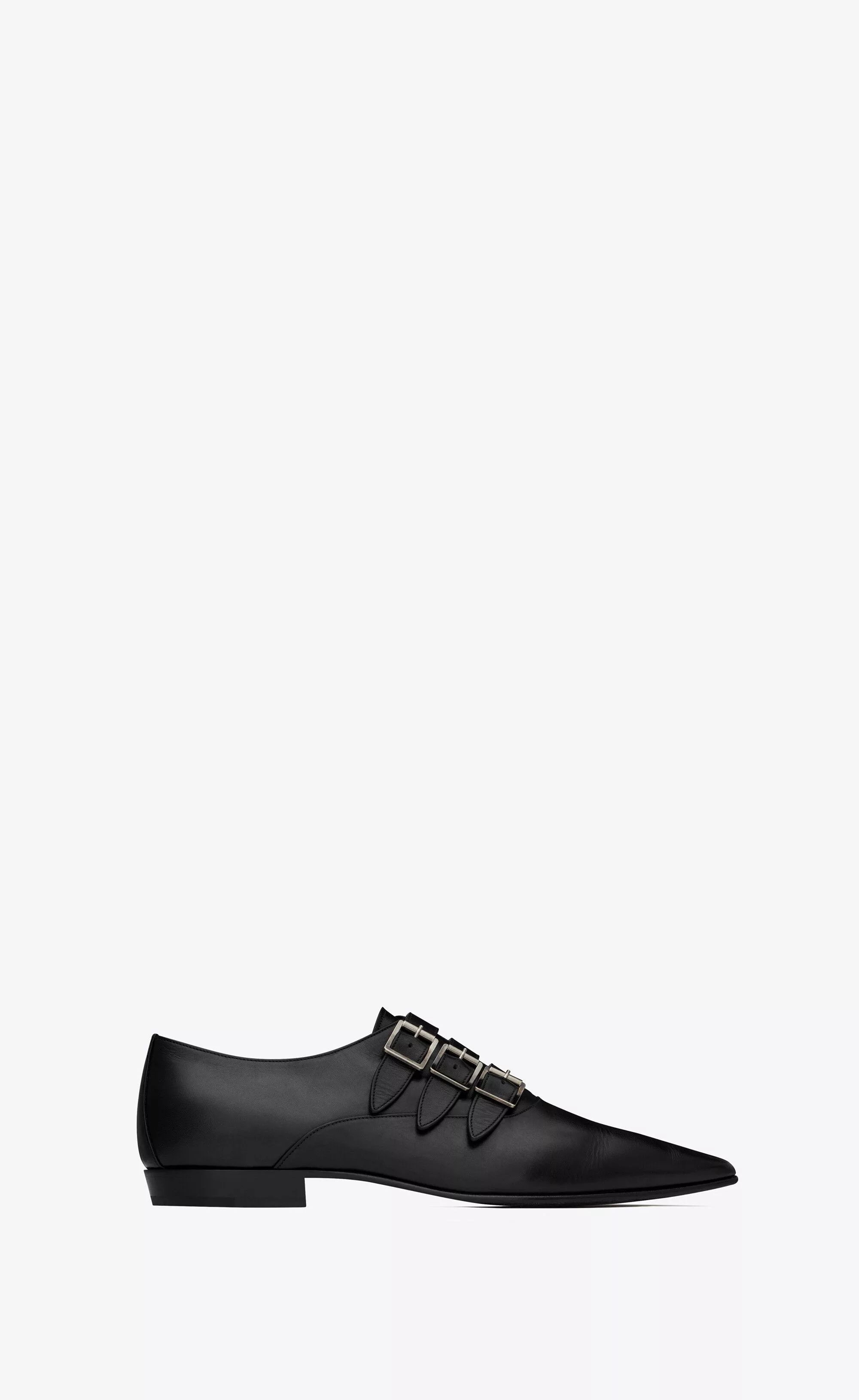 Saint Laurent Paris Formal Shoes Saint Laurent Paris o1s1wg110724 Stan Monkstraps in Smooth Leather in Black