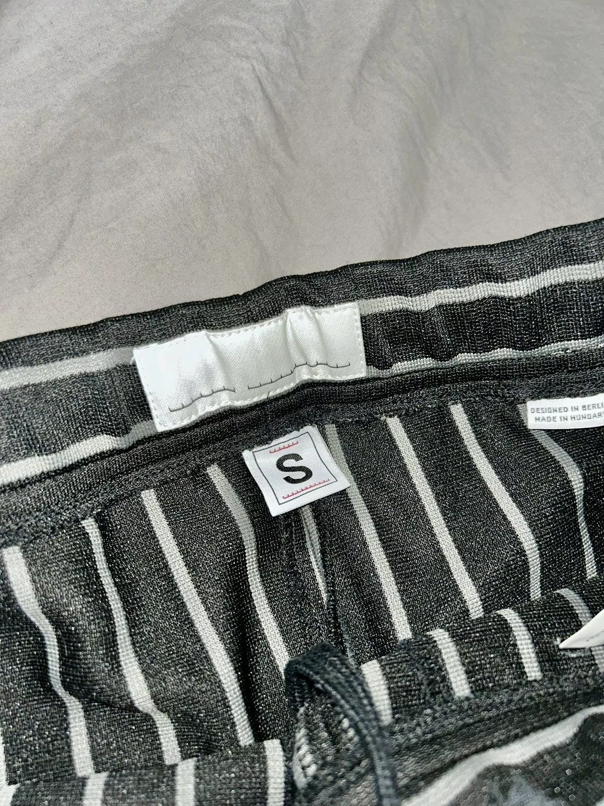 Random Identities Casual Pants Black Random Identities Striped Stretch Trouser (S)