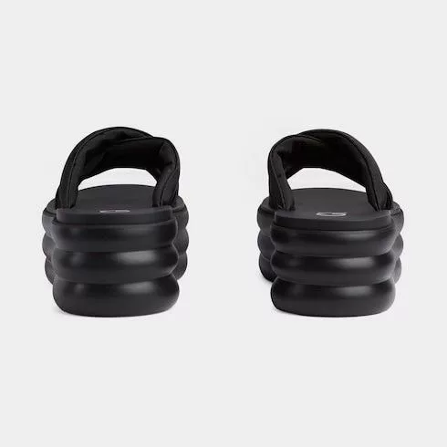 Gucci Miscellaneous Gucci GG Crossed Platform Slides SIZE 39 Black