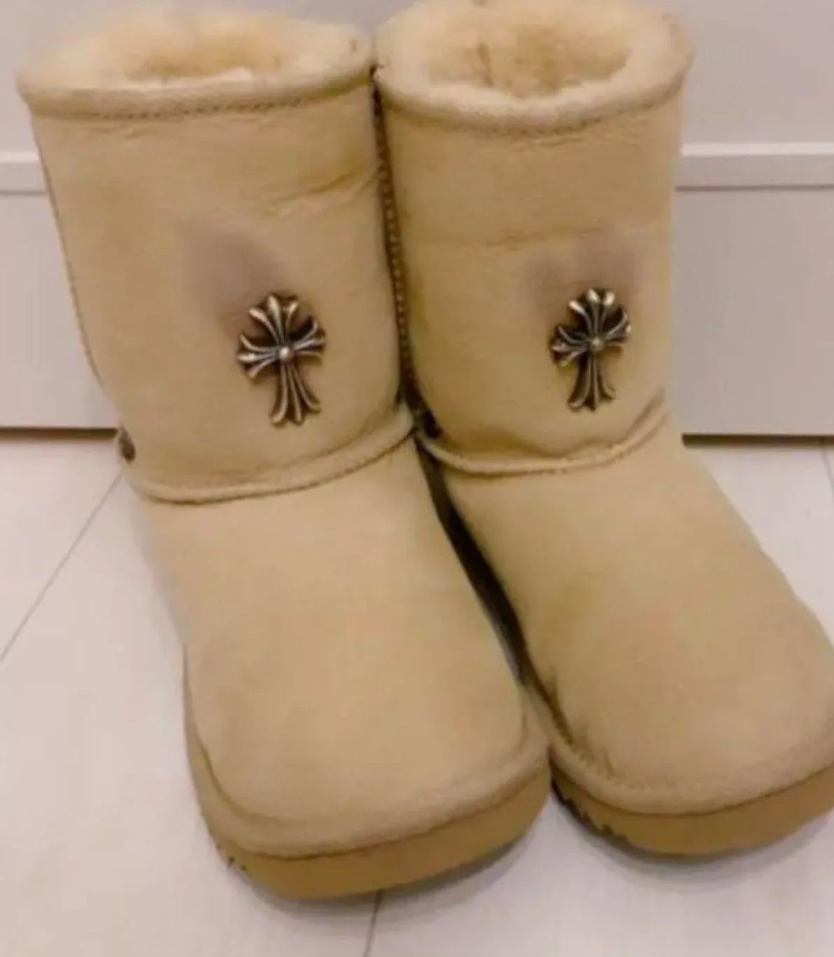 Chrome Hearts Boots Chrome Hearts × Ugg Chrome heart x Uggs Brown
