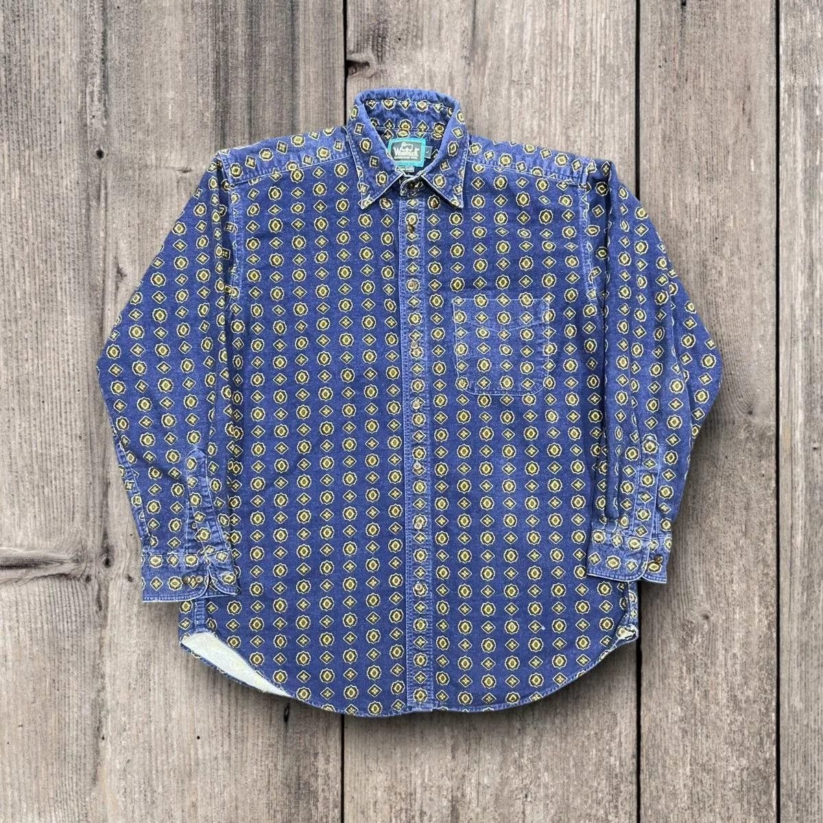 Panhandle Slim Shirts Button Ups Panhandle Slim × Pendleton × Woolrich Woolen Mills Woolrich Woolen Mills Fullprint Long Sleeve Button Up Shirt Blue