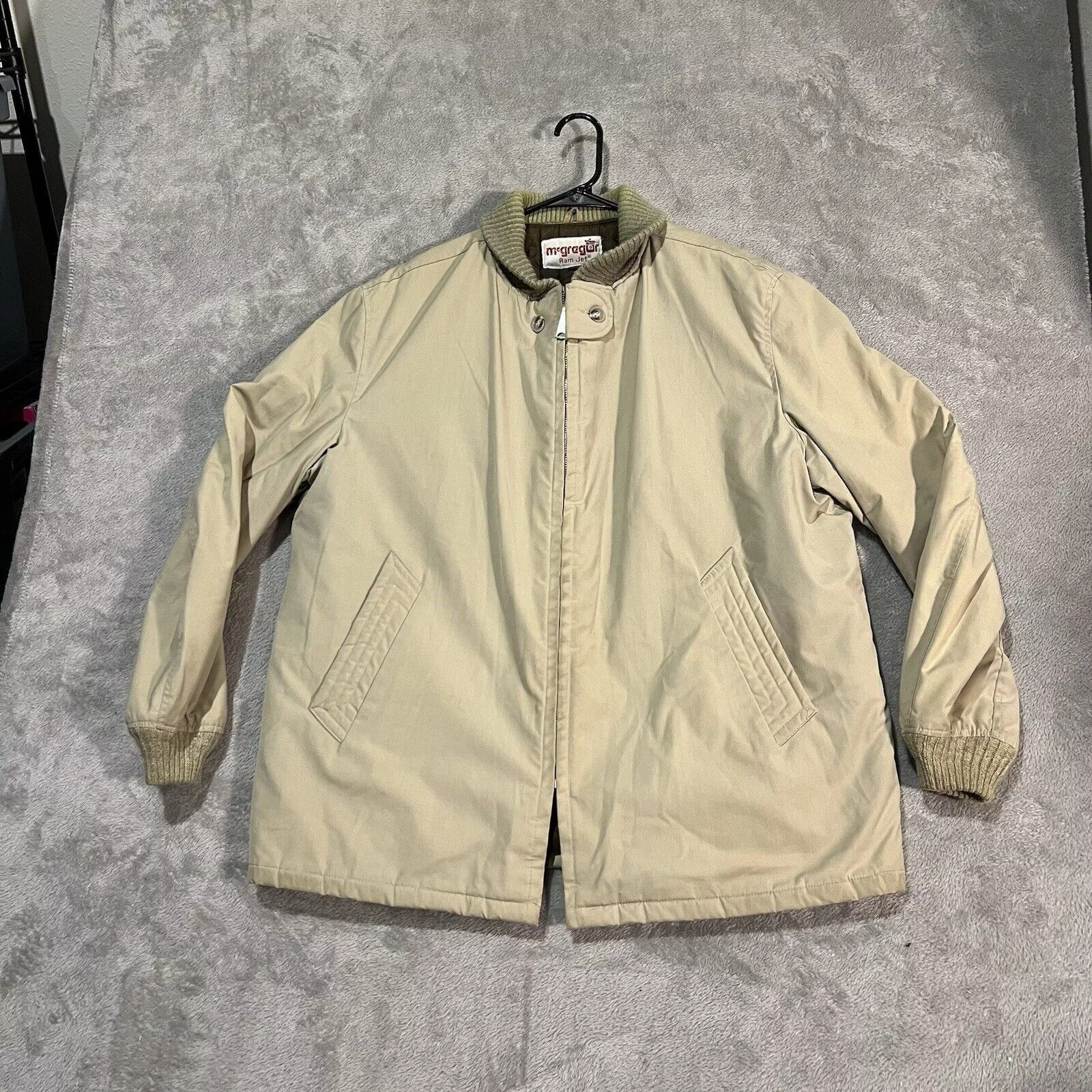 McGregor Light Jackets McGregor Ram Jet Jacket Men's 46 Beige Full Zip 70s Coat