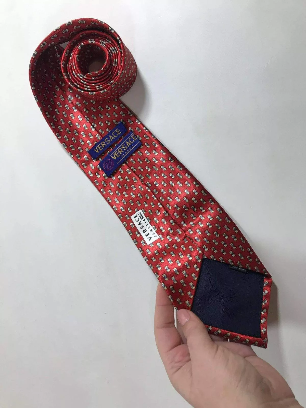 Versace Ties Pocketsquares Versace Classic V2 silk tie Red