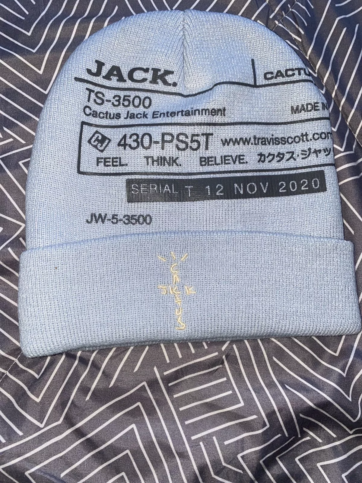 Travis Scott Hats Travis Scott Cactus Jack System Beanie 2 Blue
