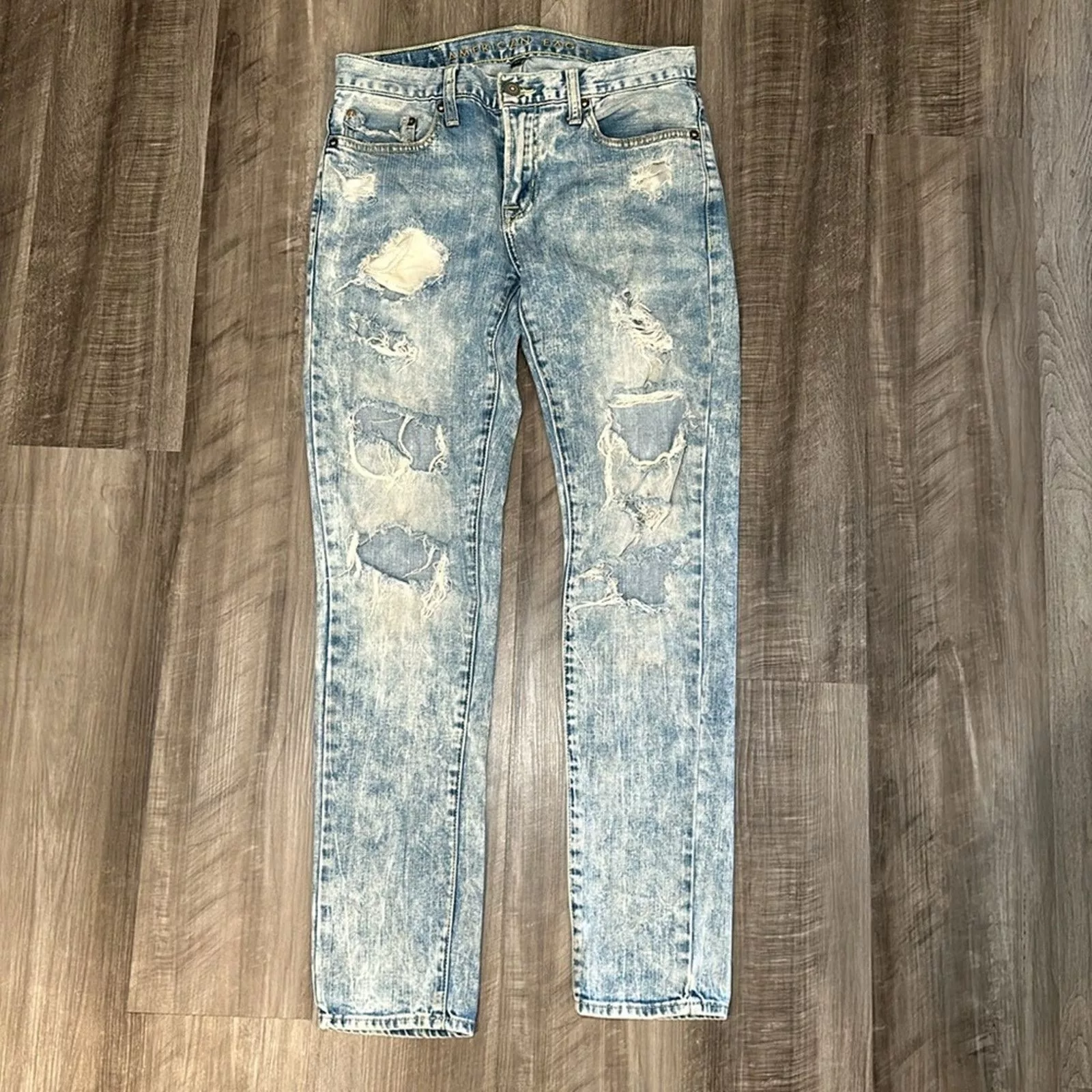American Eagle Outfitters Denim American Eagle Outfitters American Eagle Flex Distressed Skinny Jeans - 29x32 Blue