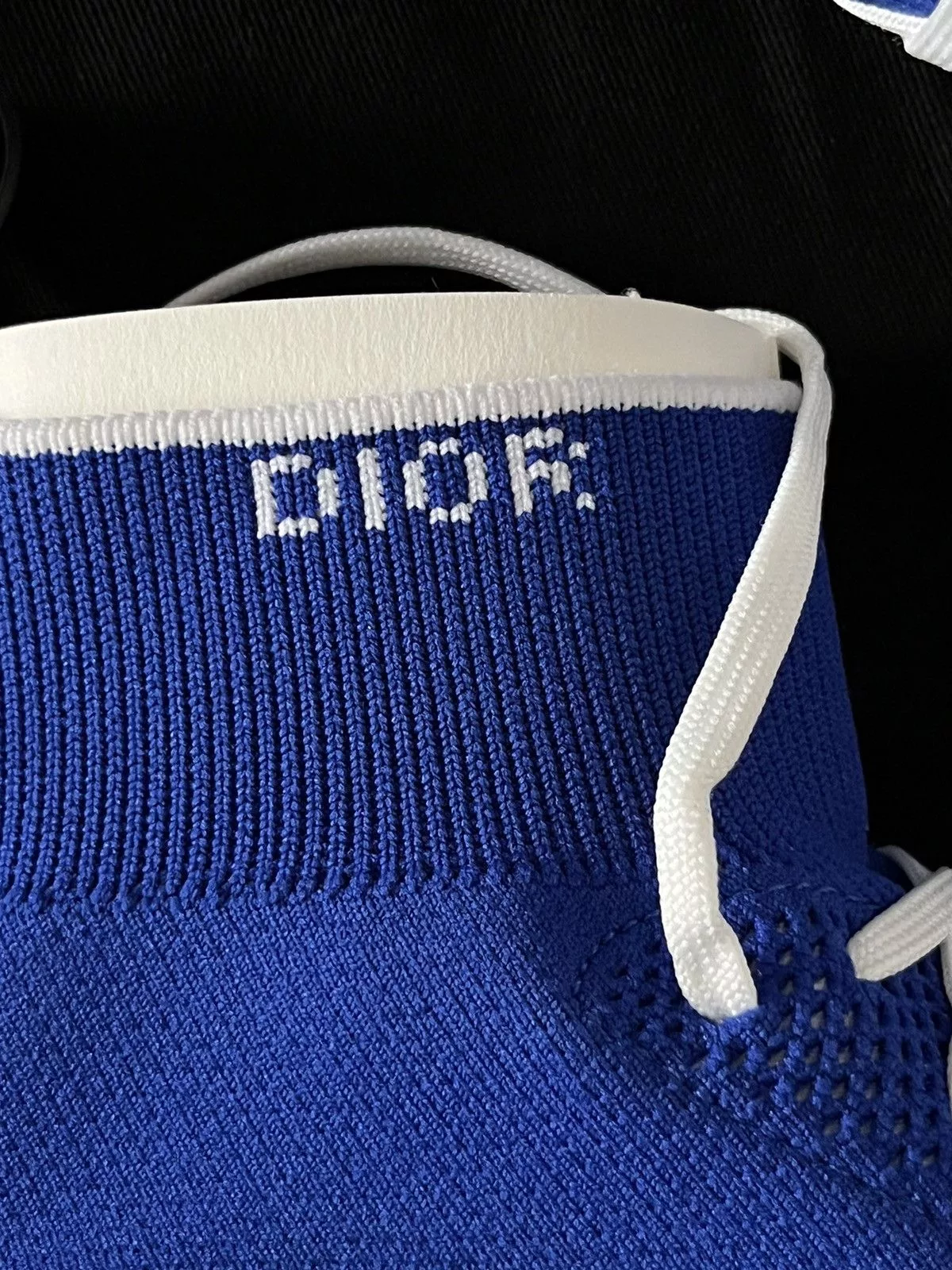 Dior Hi Top Sneakers Dior B21 Blue Fabric Sneakers