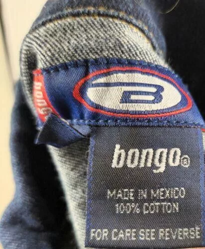 Designer Jackets Designer BONGO Denim Jacket Size Medium Cotton Button Up Long Sleeve Blue