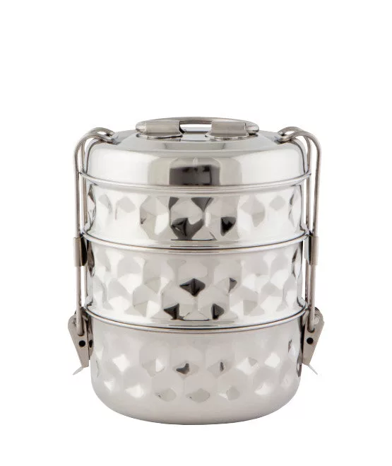 Tiffin 3-Tier Hammered Hexagon