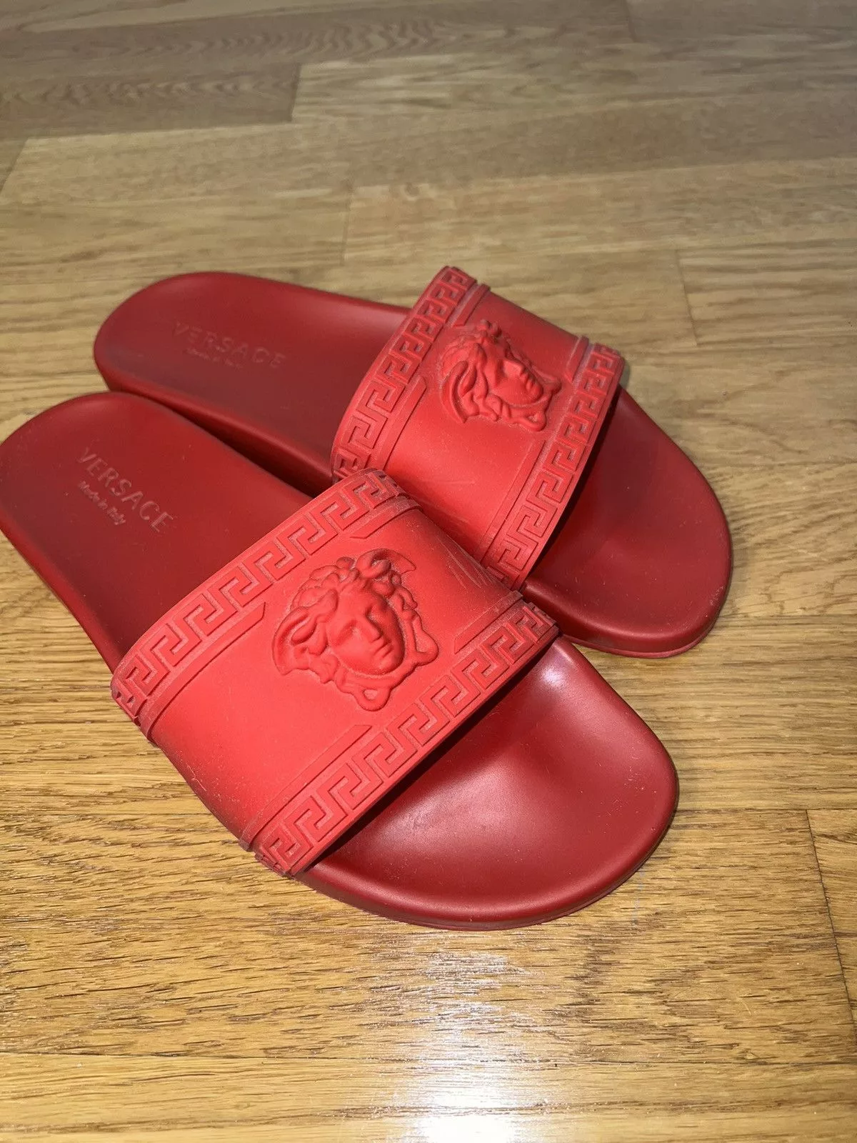 Versace Slip Ons Red
