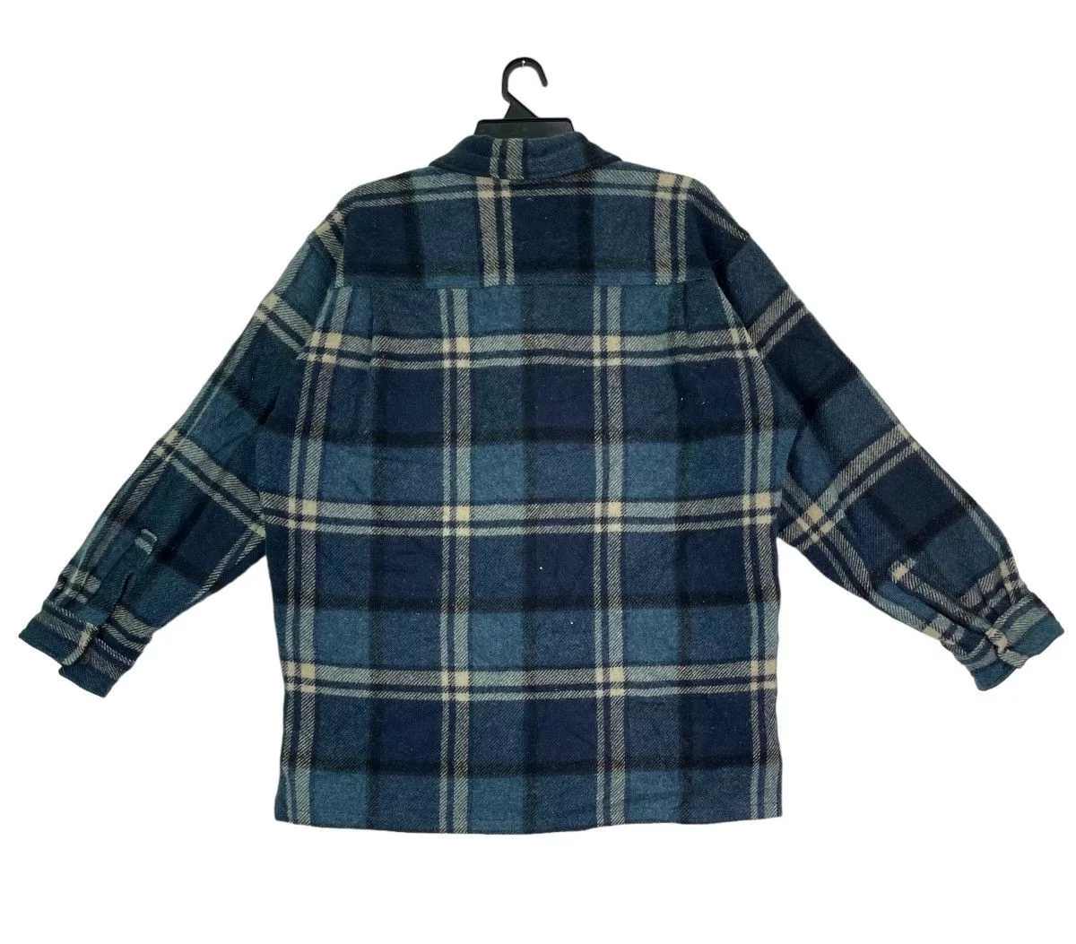 Vintage Light Jackets Vintage × Woolrich Woolen Mills WOOLRICH checkered wool quarter zip pullover shirts jacket Blue