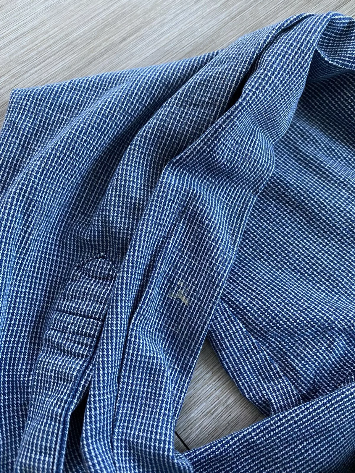 Guess Shirts Button Ups 90s GUESS blue/white long sleeve button down large