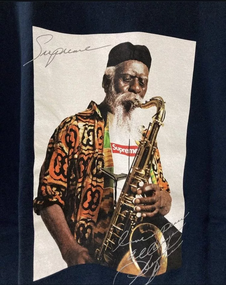 Supreme Short Sleeve T Shirts Supreme x Pharoah Sanders Navy Blue