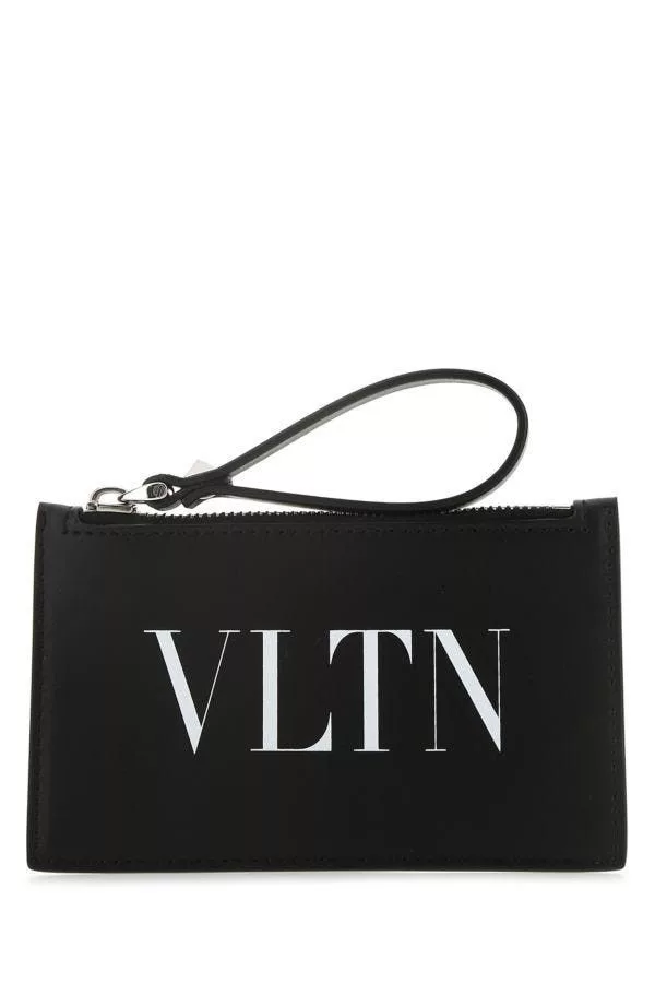 Valentino Wallets Valentino Black Leather Card Holder Multi