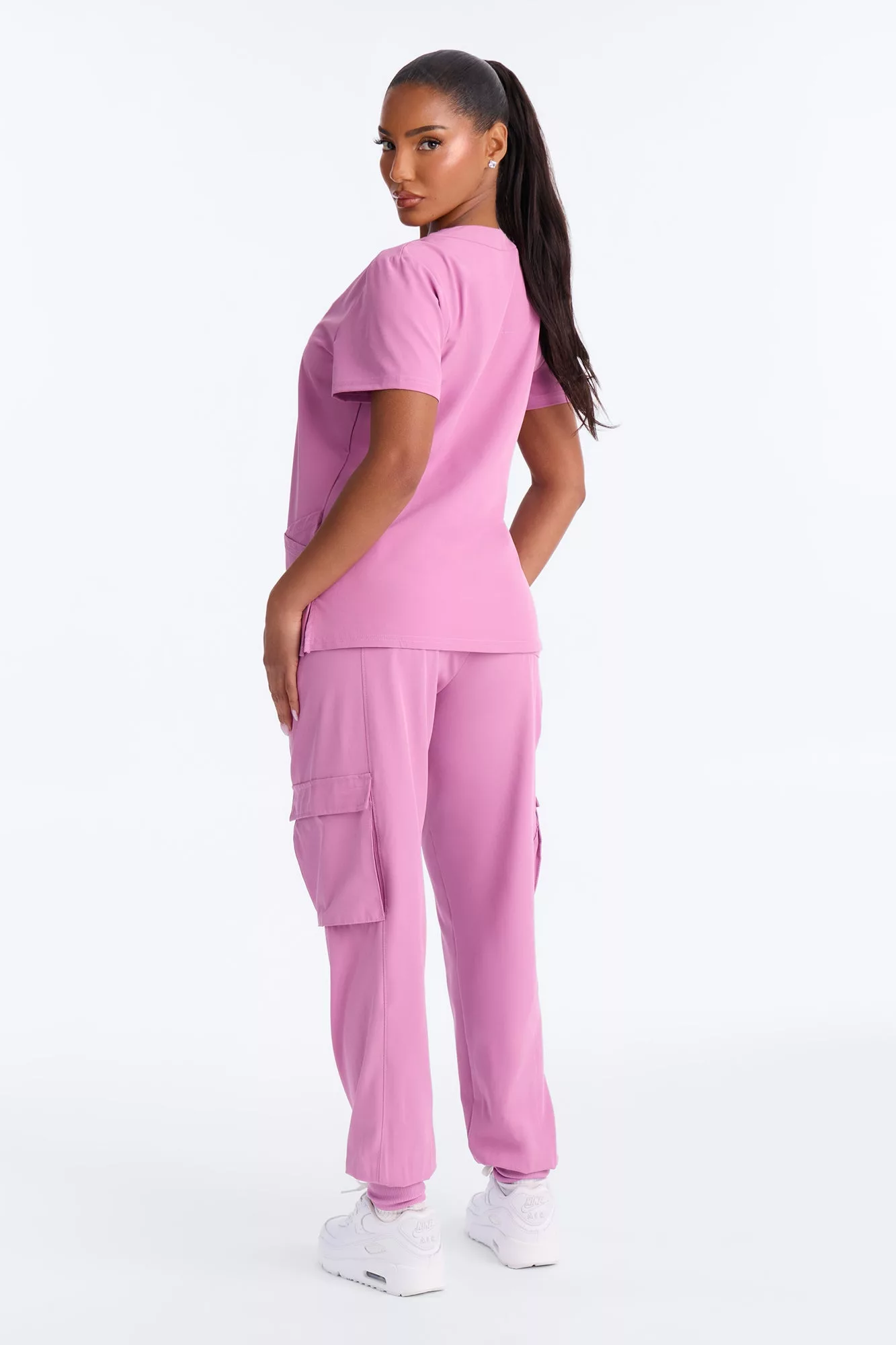 Double Shift Uniform Scrub Jogger Pant Set - Purple