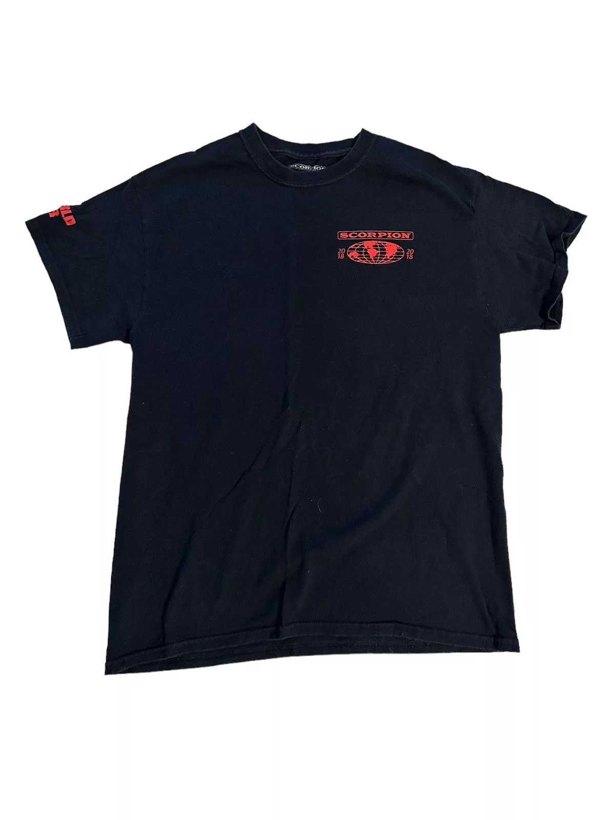 Drake Short Sleeve T Shirts Drake Scorpion World Tour Shirt Black