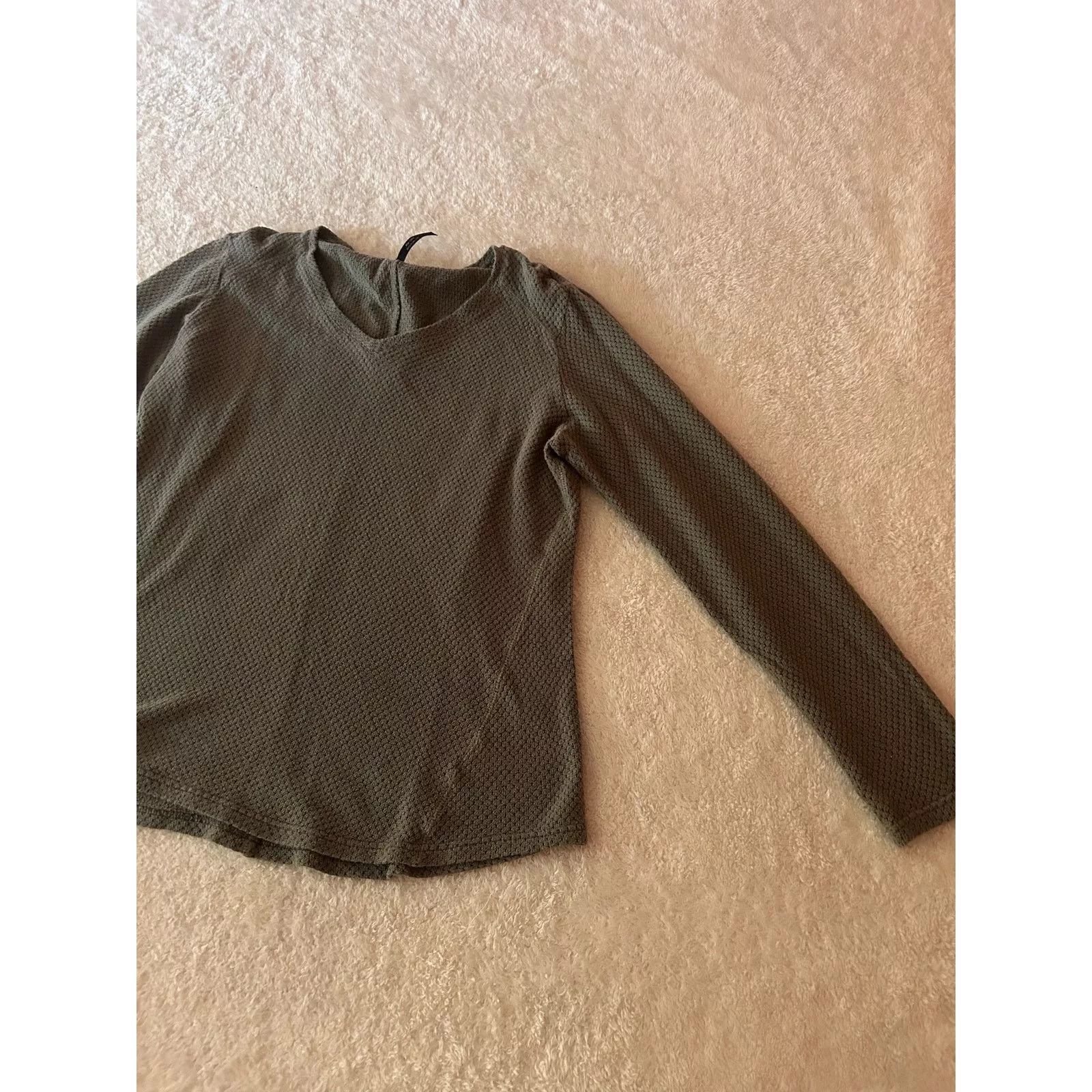 Kuhl Blouses Kuhl Dark Green Waffle Knit Long Sleeve Size M