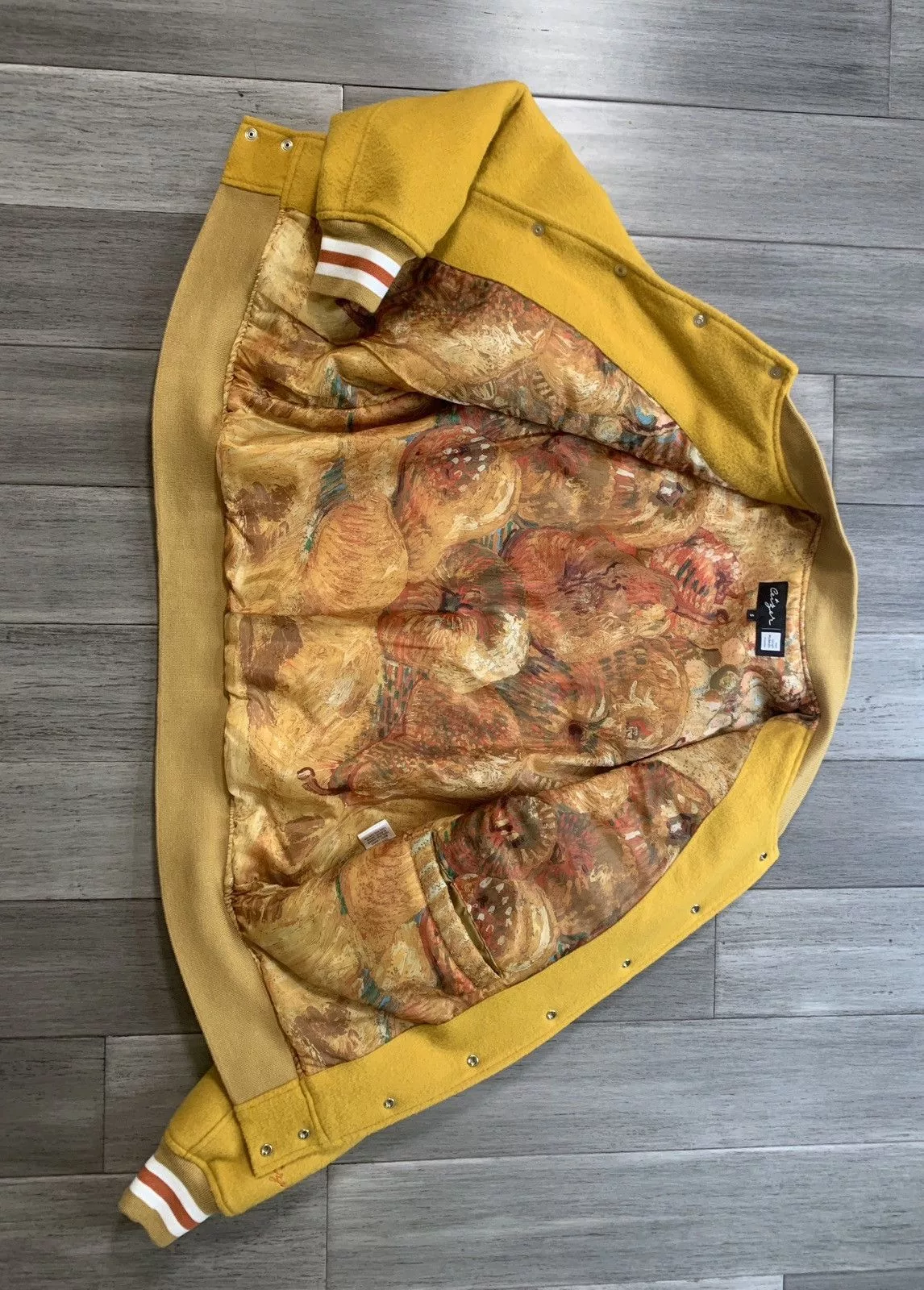 Noah Light Jackets Noah × Palace × Stussy Varsity Jacket - Ceizer x Van Gogh Museum Yellow
