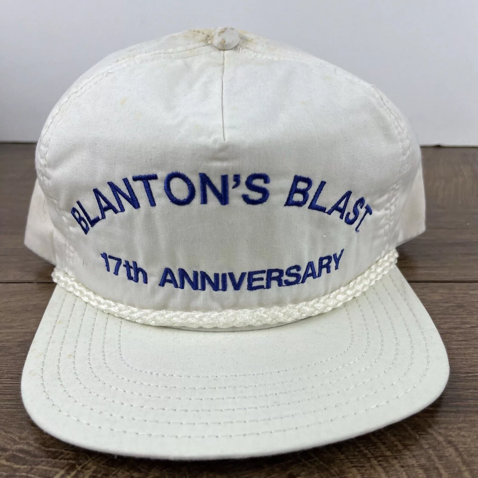 Other Hats Other Blantons Blast Hat 17th Anniversary Hat White Hat Adjustable