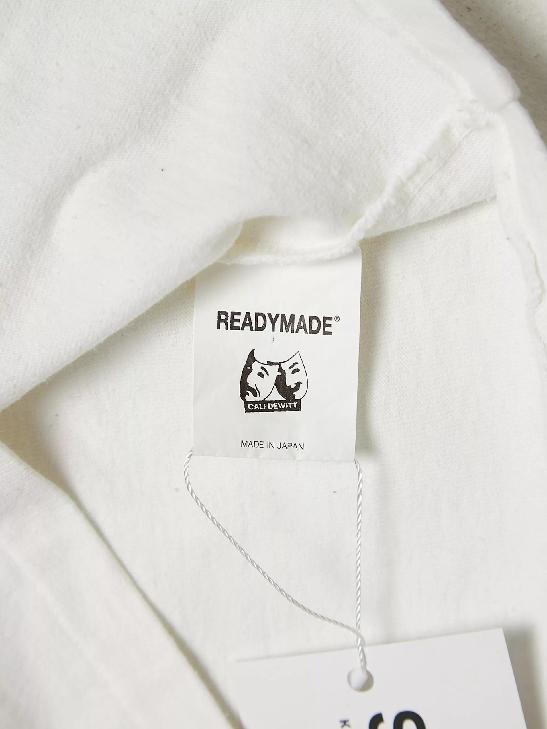 READYMADE Short Sleeve T Shirts READYMADE White Logo Printed Cotton T Shirt