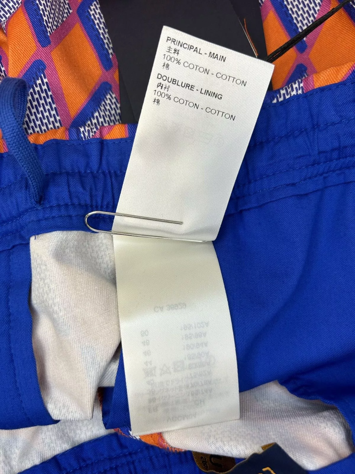 Louis Vuitton Shorts LOUIS VUITTON DIAMOND DAMIER DRAWSTRING SHORTS Orange