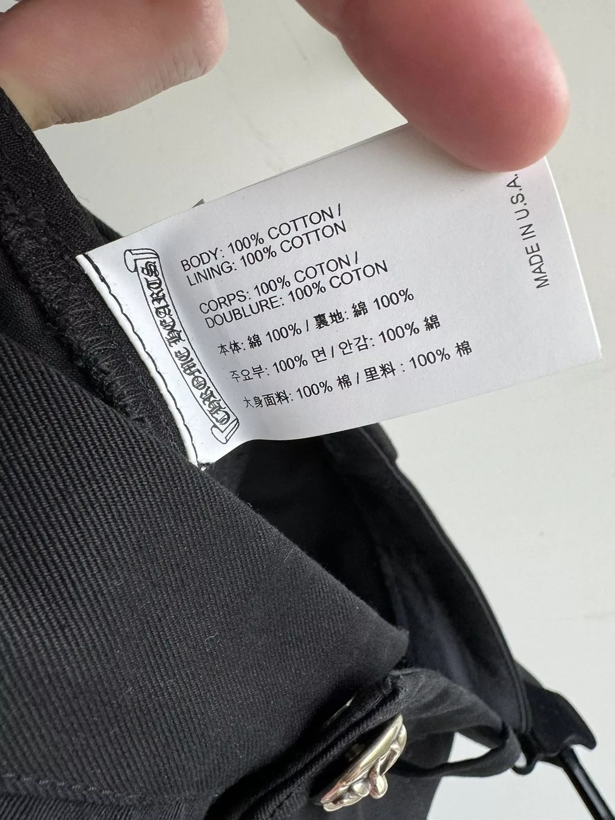 Chrome Hearts Shorts CHROME HEARTS CARPENTER SHORTS Black