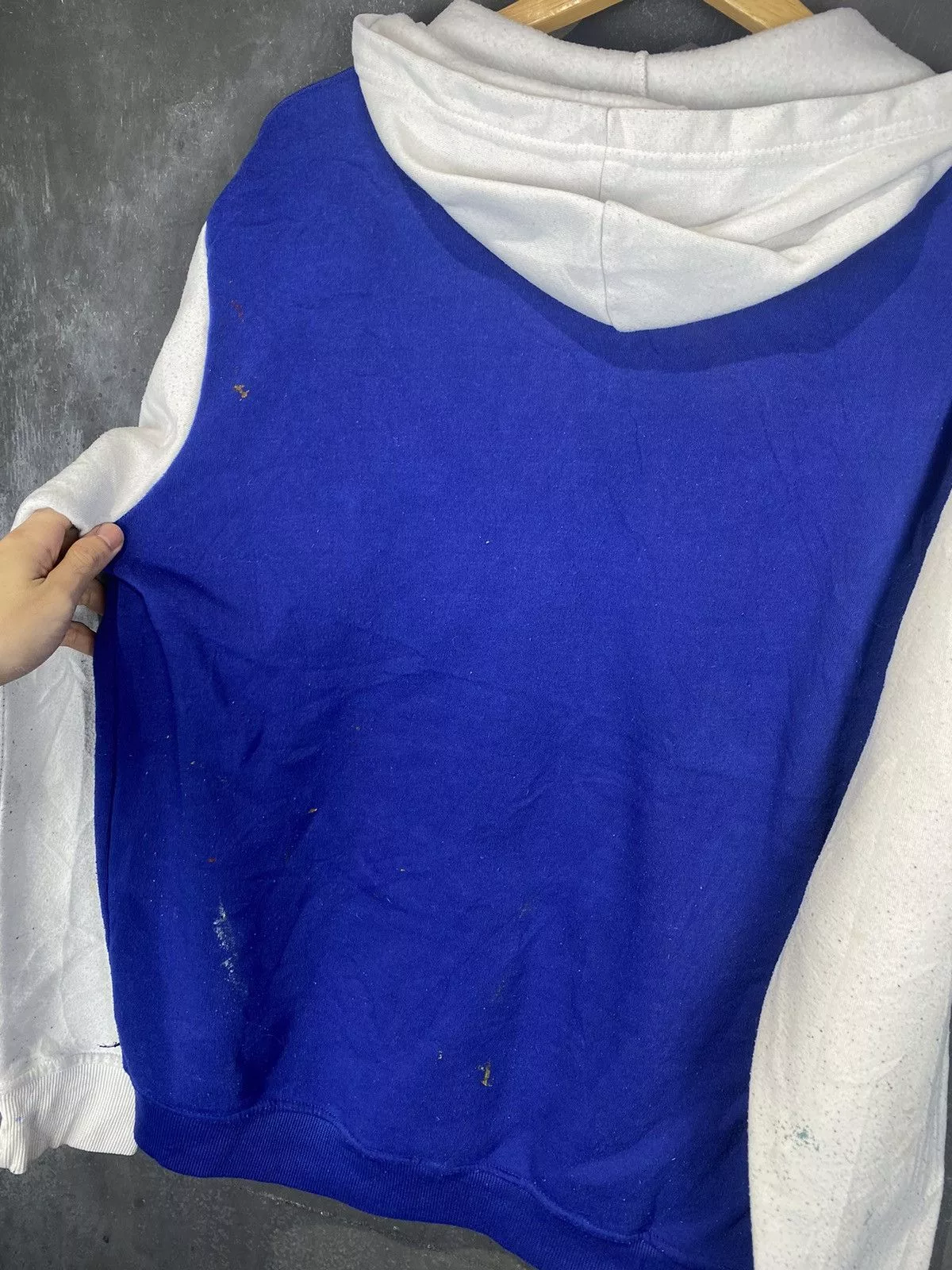 MLB Sweatshirts Hoodies MLB × Vintage 90s MLB Dodgers Thrashed Pullover Hoodie Blue