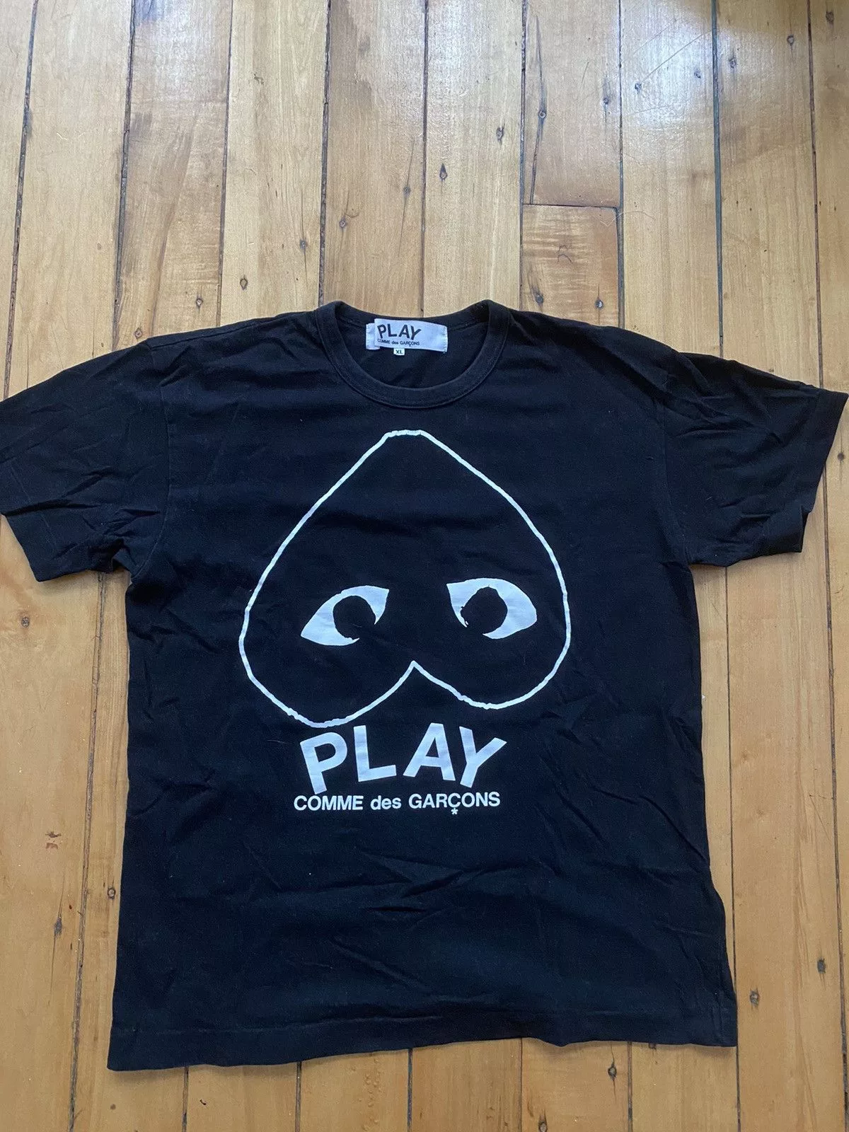 Comme des Garcons PLAY Short Sleeve T Shirts Comme des Garcons PLAY Play T shirt Black