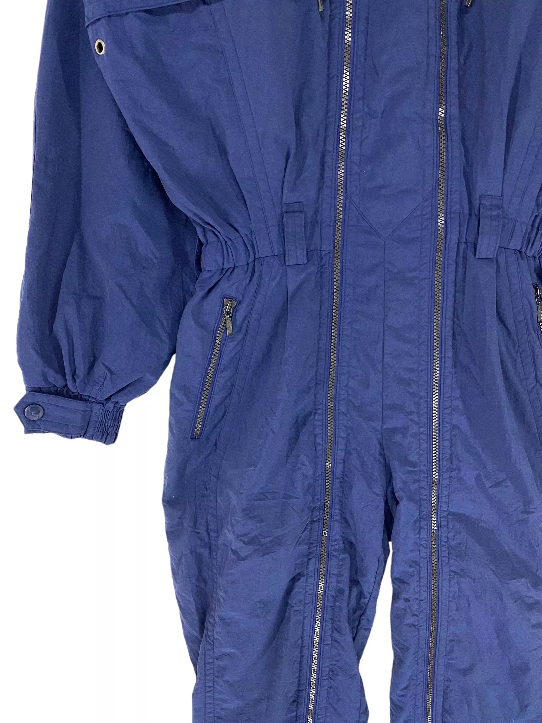 Designer Overalls Jumpsuits Designer 90s Peter Steinebronn double zip up parachute coverall Blue Streetwear