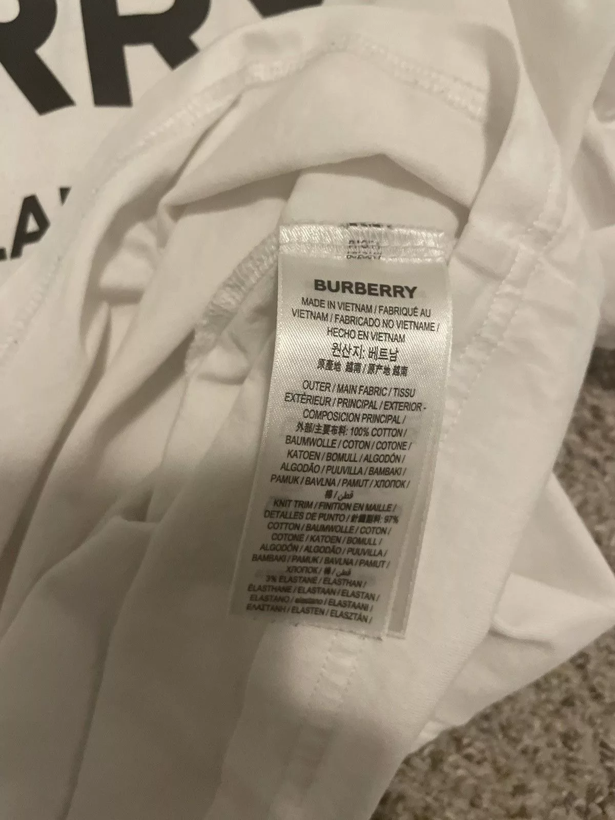 Burberry Short Sleeve T Shirts Burberry White