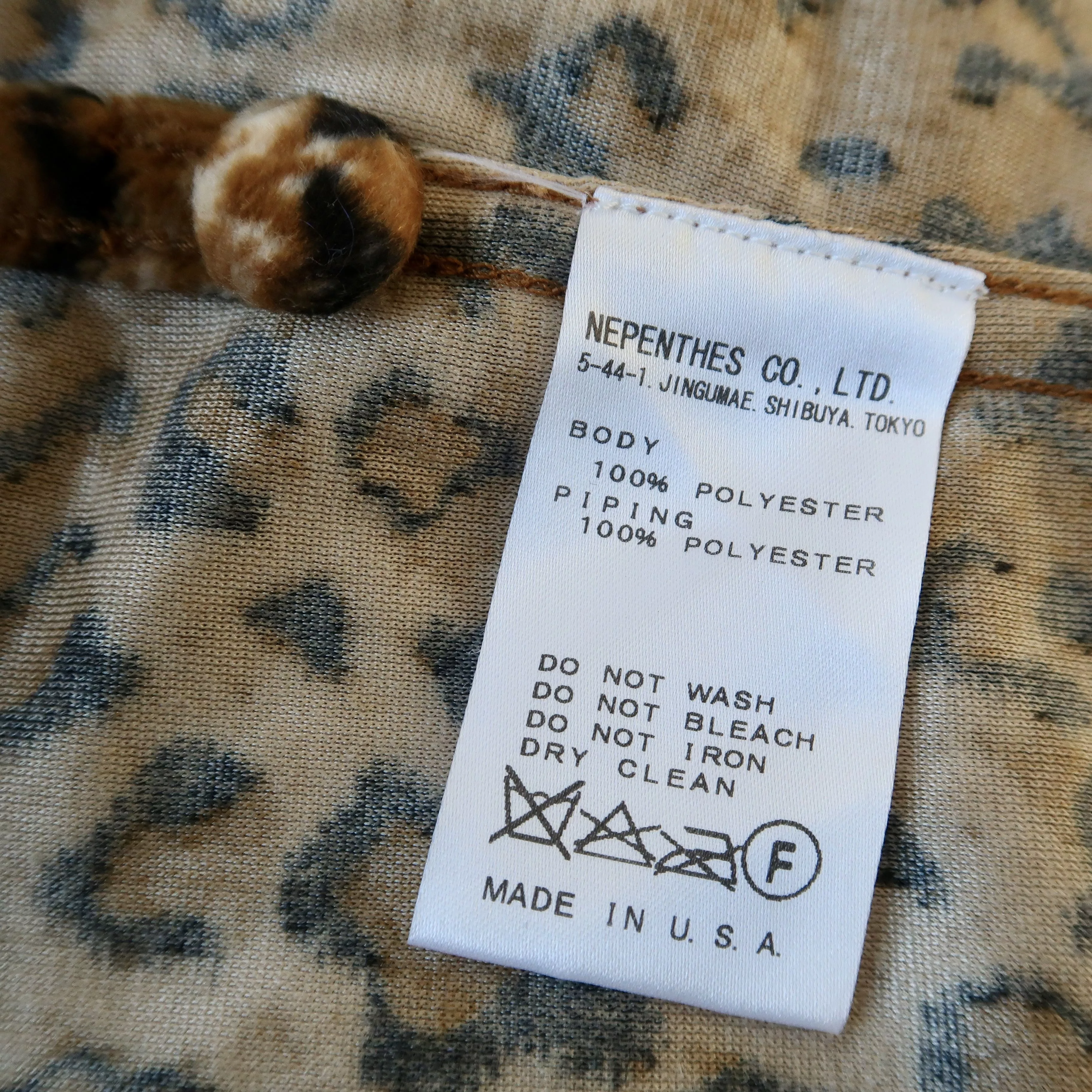 Engineered Garments Blouses FWK Engineered Garments Leopard Velour Tunic Pullover 2 Multi