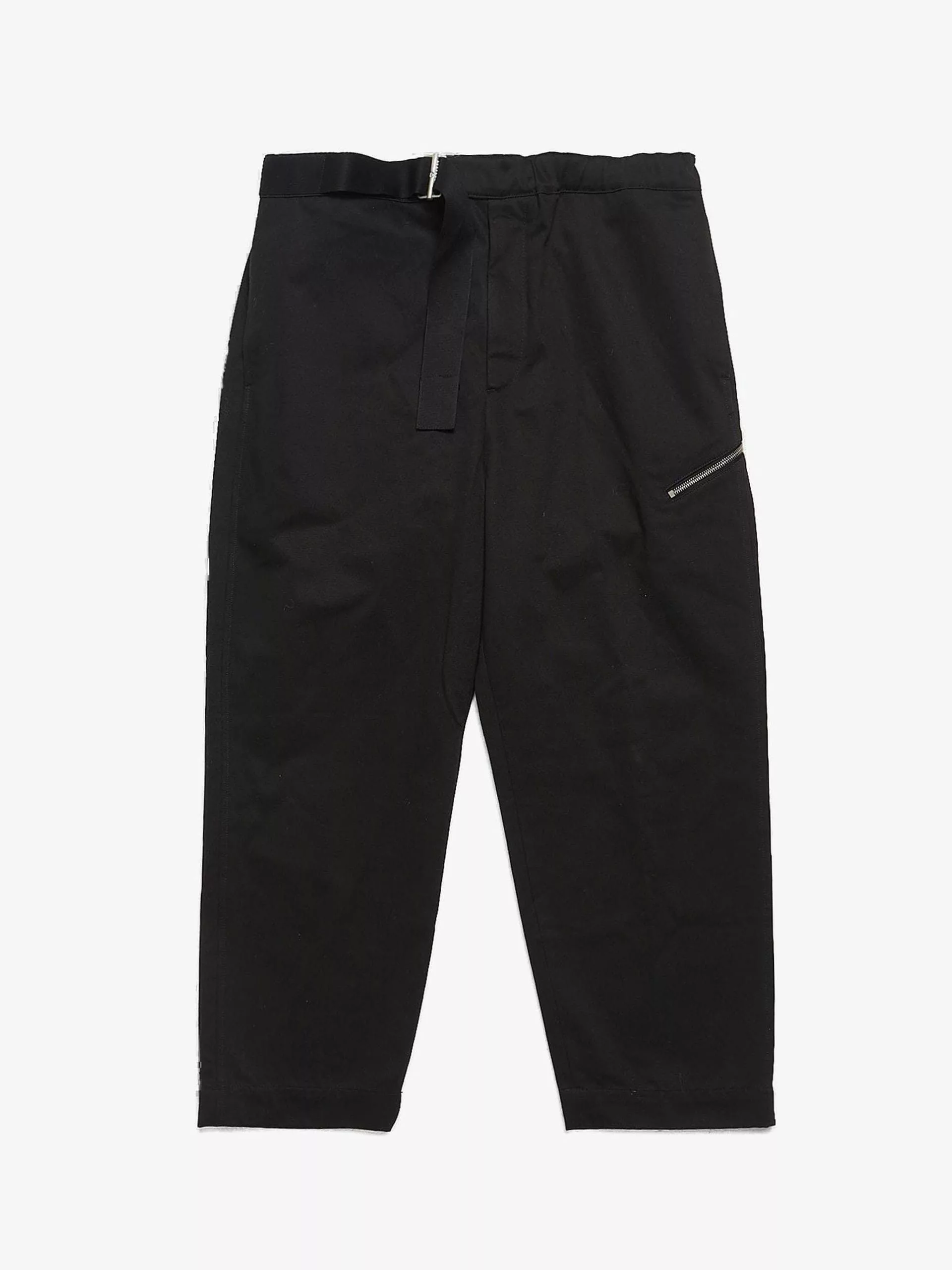 OAMC Casual Pants OAMC Black Zipped Belted Cotton Pants
