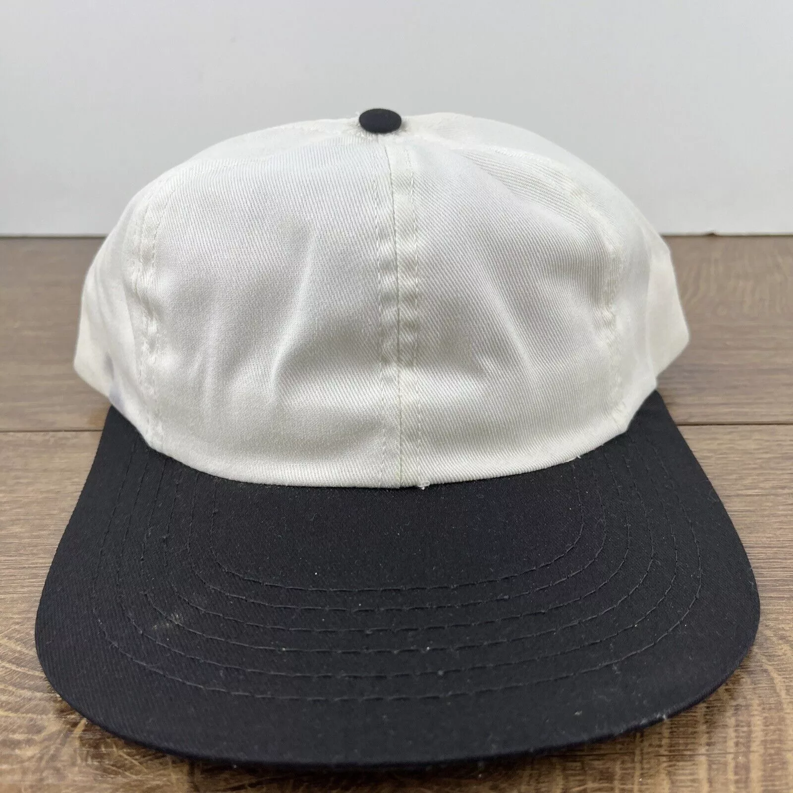 Other Hats Other Plain White Black Hat White Hat Adjustable Snapback Adult Si