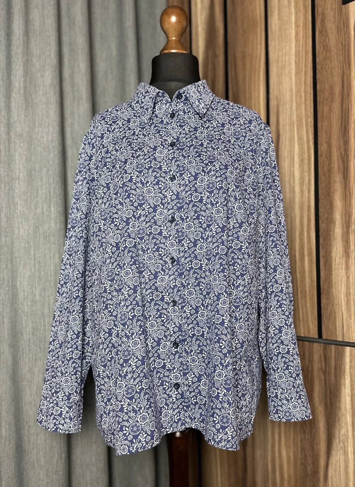Other Button Ups Other Ulla Popken Print Shirt Blouse Long Sleeve Size US 12/14 Multi Avant-Garde