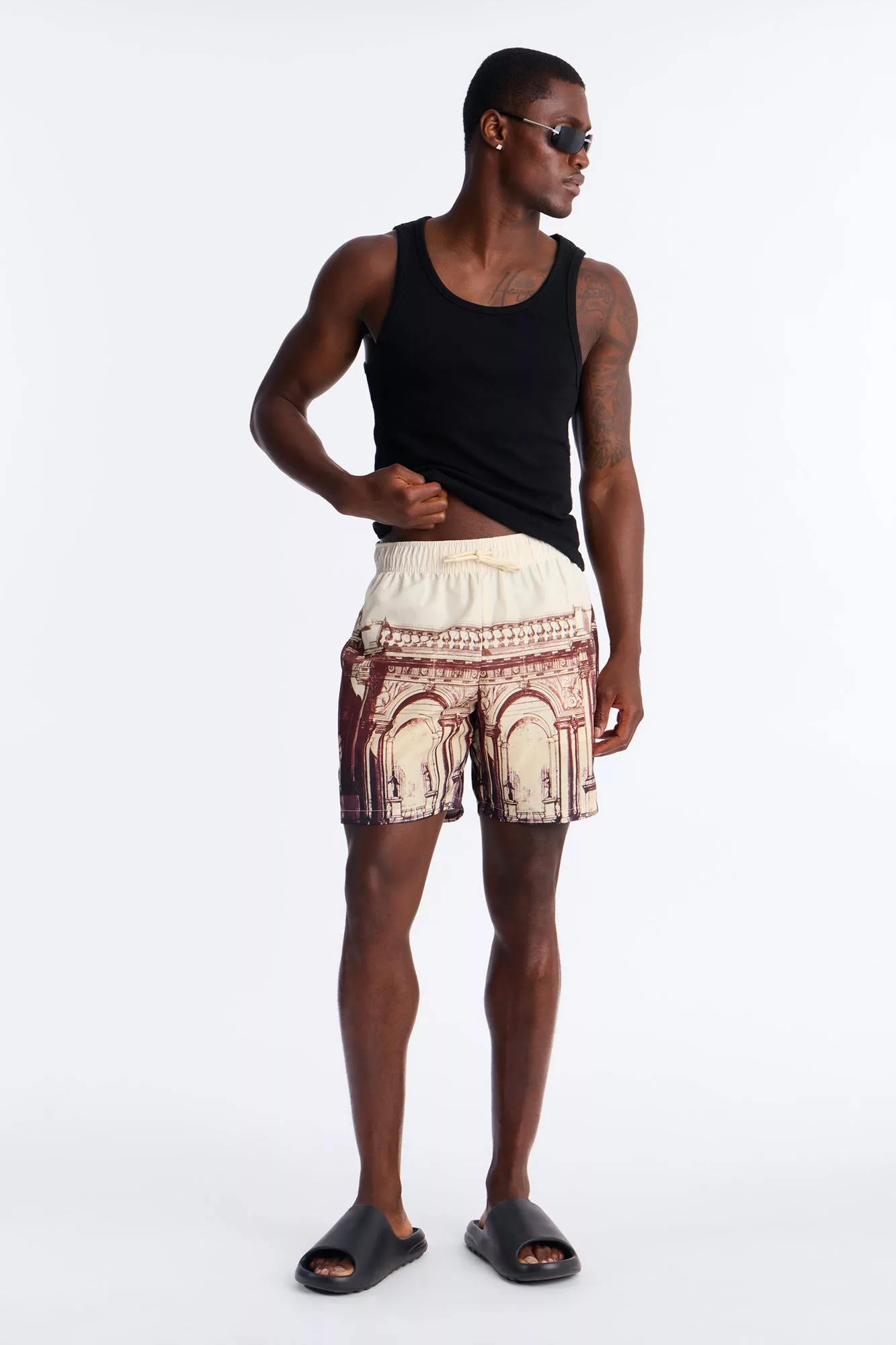 Olympus Arches Swim Trunk 7″ - Tan