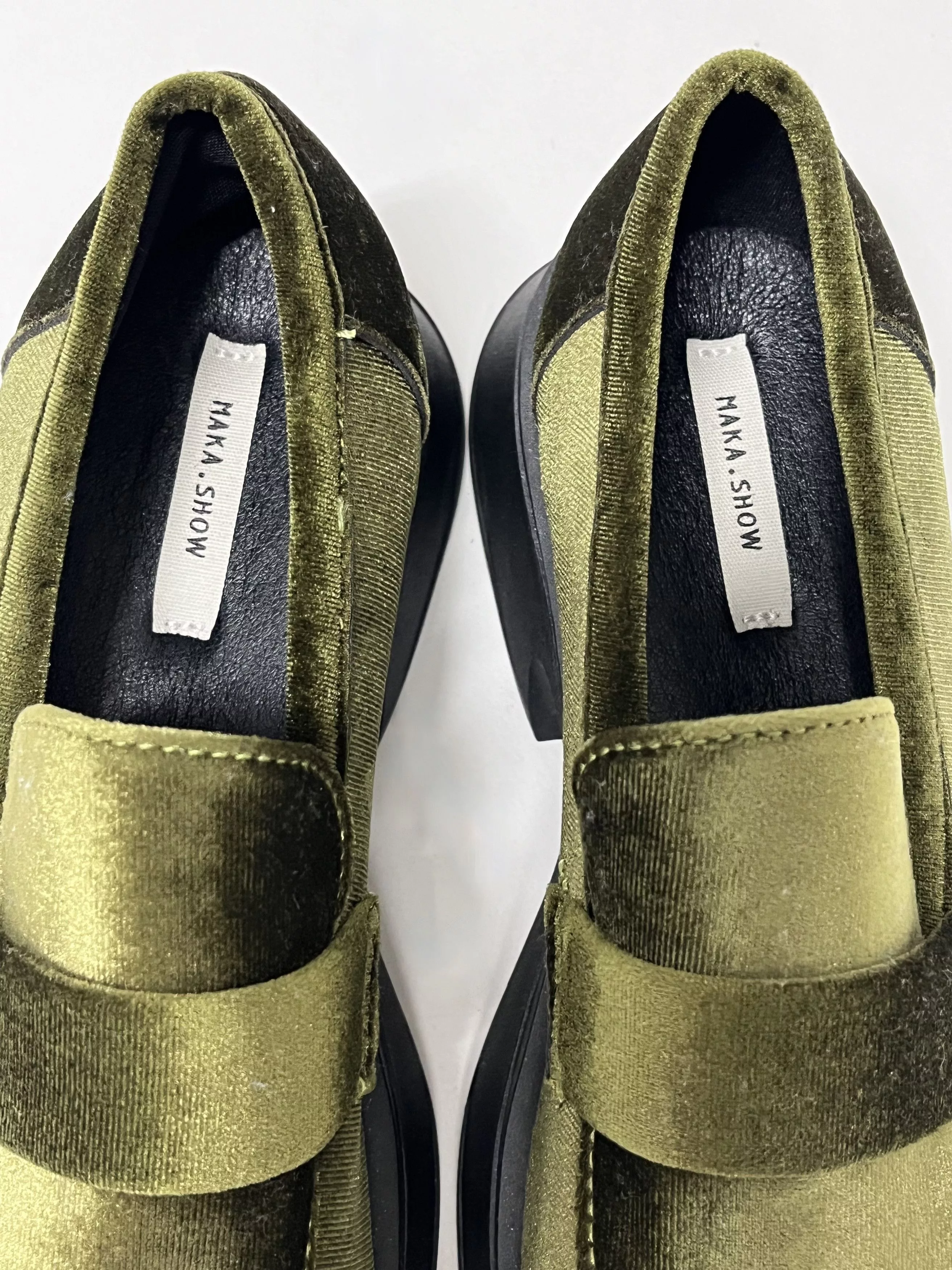 Other Platforms Other Maka Show velvet platform loafer Green