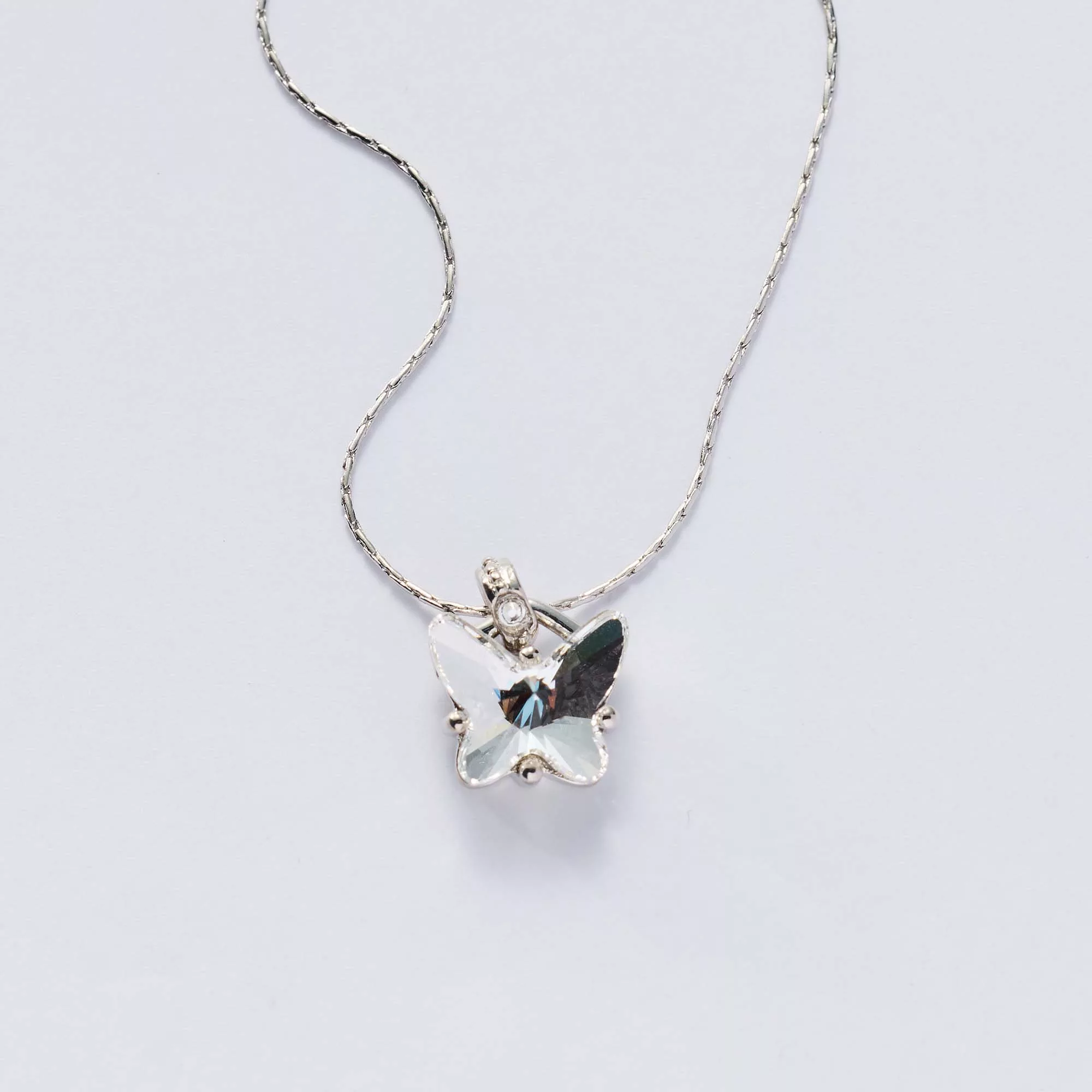 Crystal Butterfly Expandable Necklace
