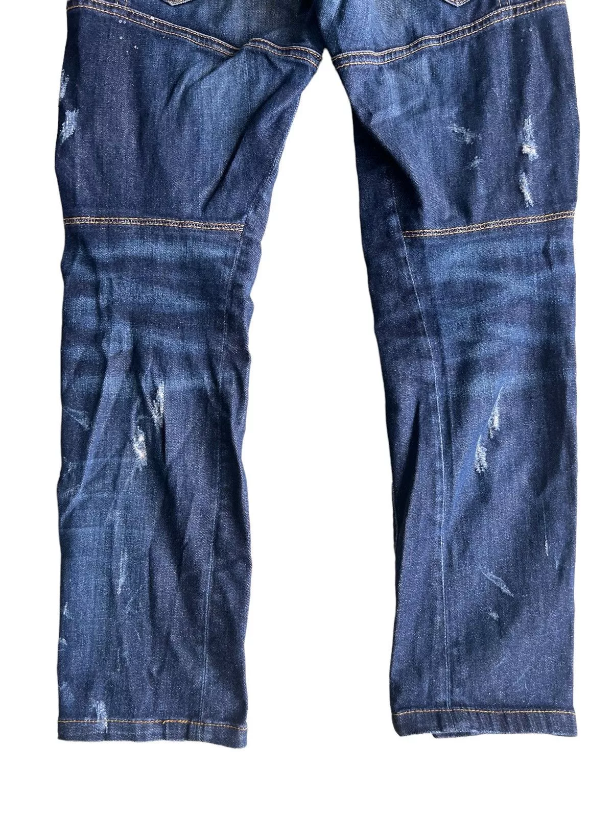 Dsquared2 Denim 2017 DSQUARED2 🇮🇹 Tidy Biker Jeans Denim Distressed Blue