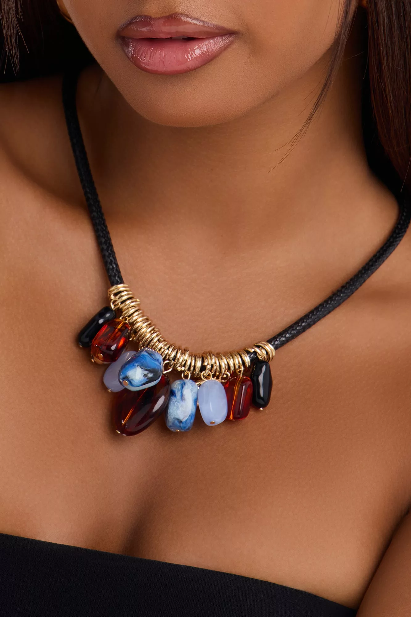 Sunset Cove Necklace - Black/combo