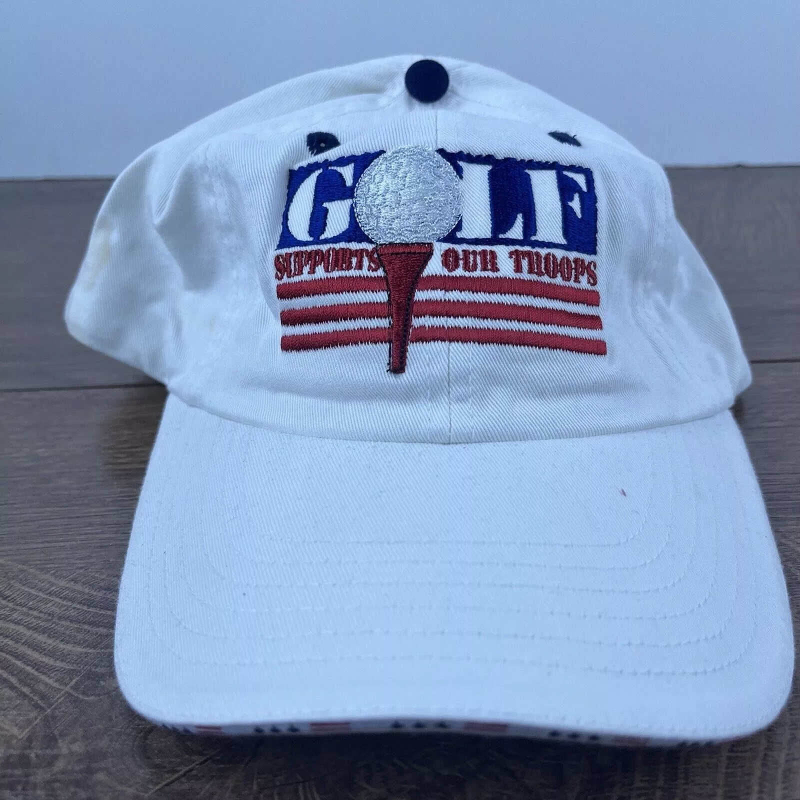 Other Hats Other Golf Hat Support Our Troops Hat White Cap Hat Adjustable Hat