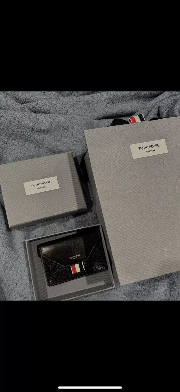 Thom Browne Wallets Thom Browne Envelope card holder Black